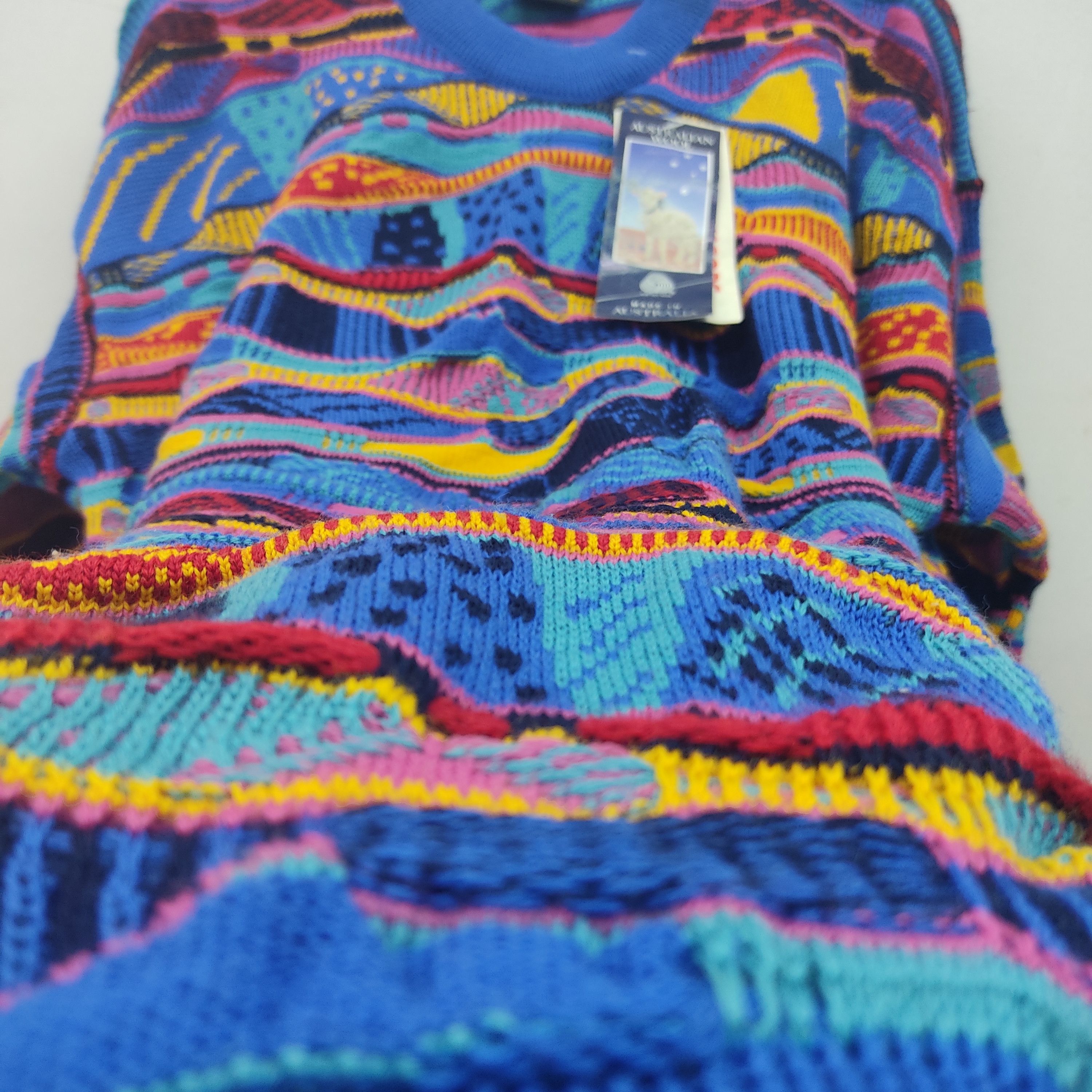 Vintage Vintage Viva La Vombat Multicolour Blue Knitwear Sweater Size US M / EU 48-50 / 2 - 14 Thumbnail