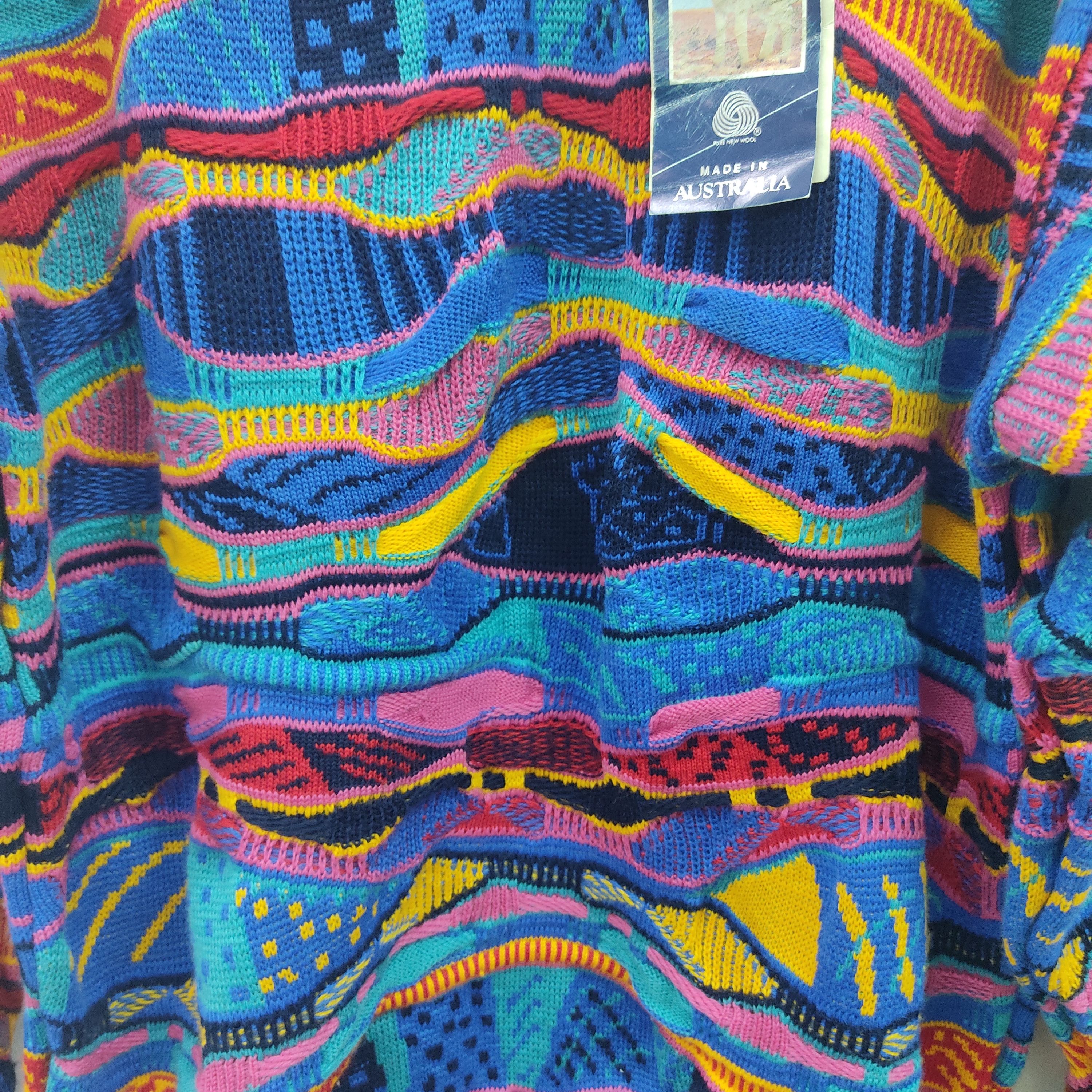 Vintage Vintage Viva La Vombat Multicolour Blue Knitwear Sweater Size US M / EU 48-50 / 2 - 13 Thumbnail