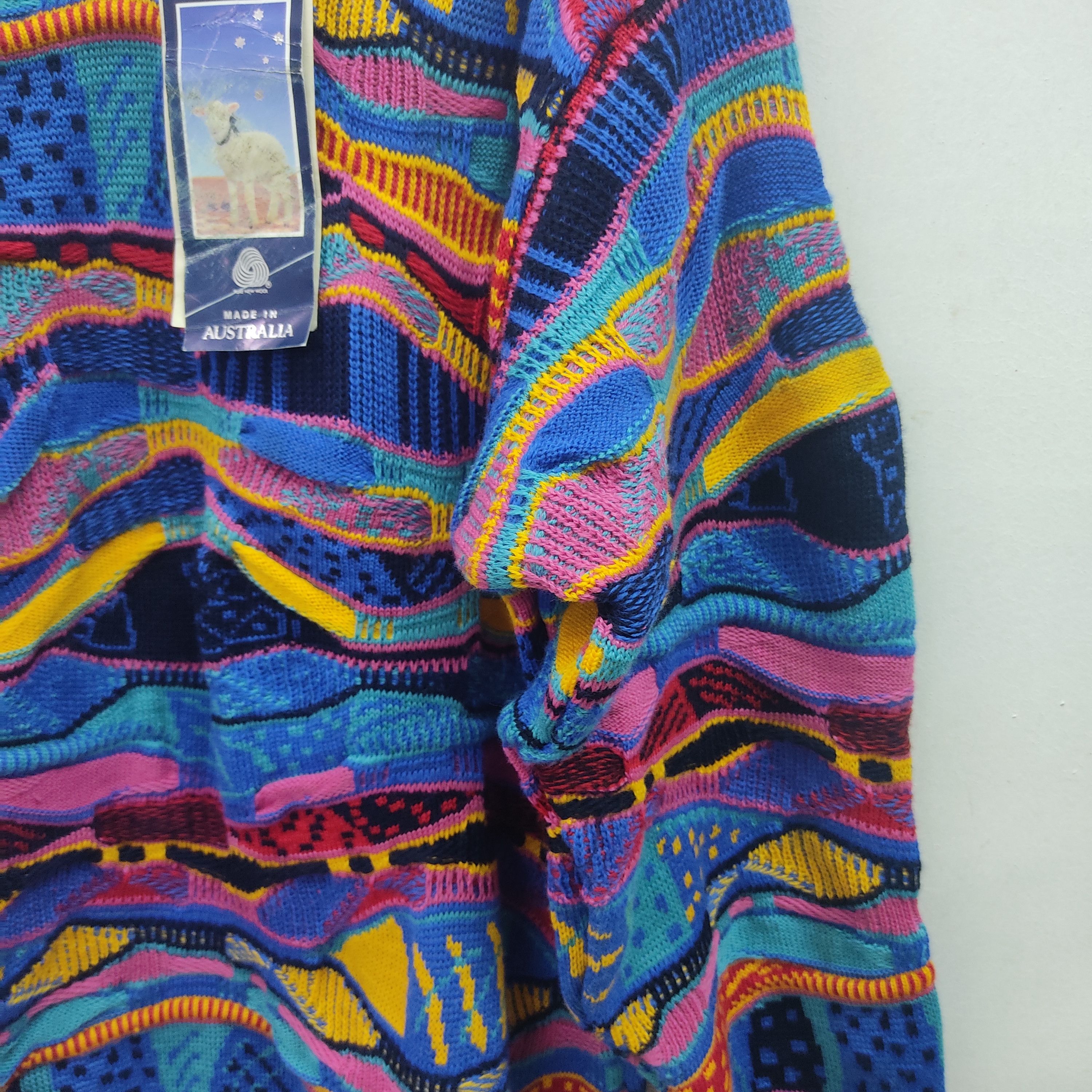 Vintage Vintage Viva La Vombat Multicolour Blue Knitwear Sweater Size US M / EU 48-50 / 2 - 7 Thumbnail