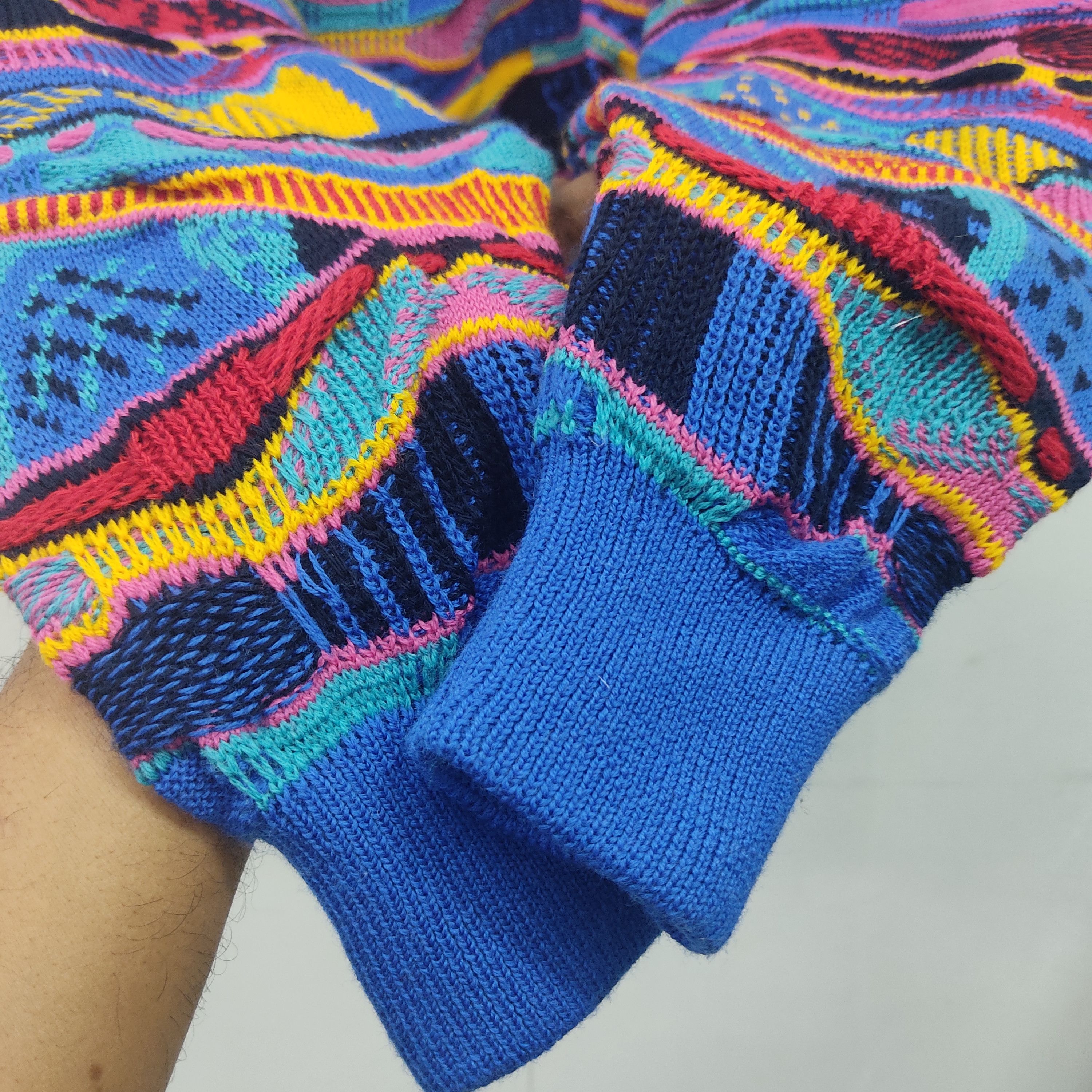 Vintage Vintage Viva La Vombat Multicolour Blue Knitwear Sweater Size US M / EU 48-50 / 2 - 15 Thumbnail