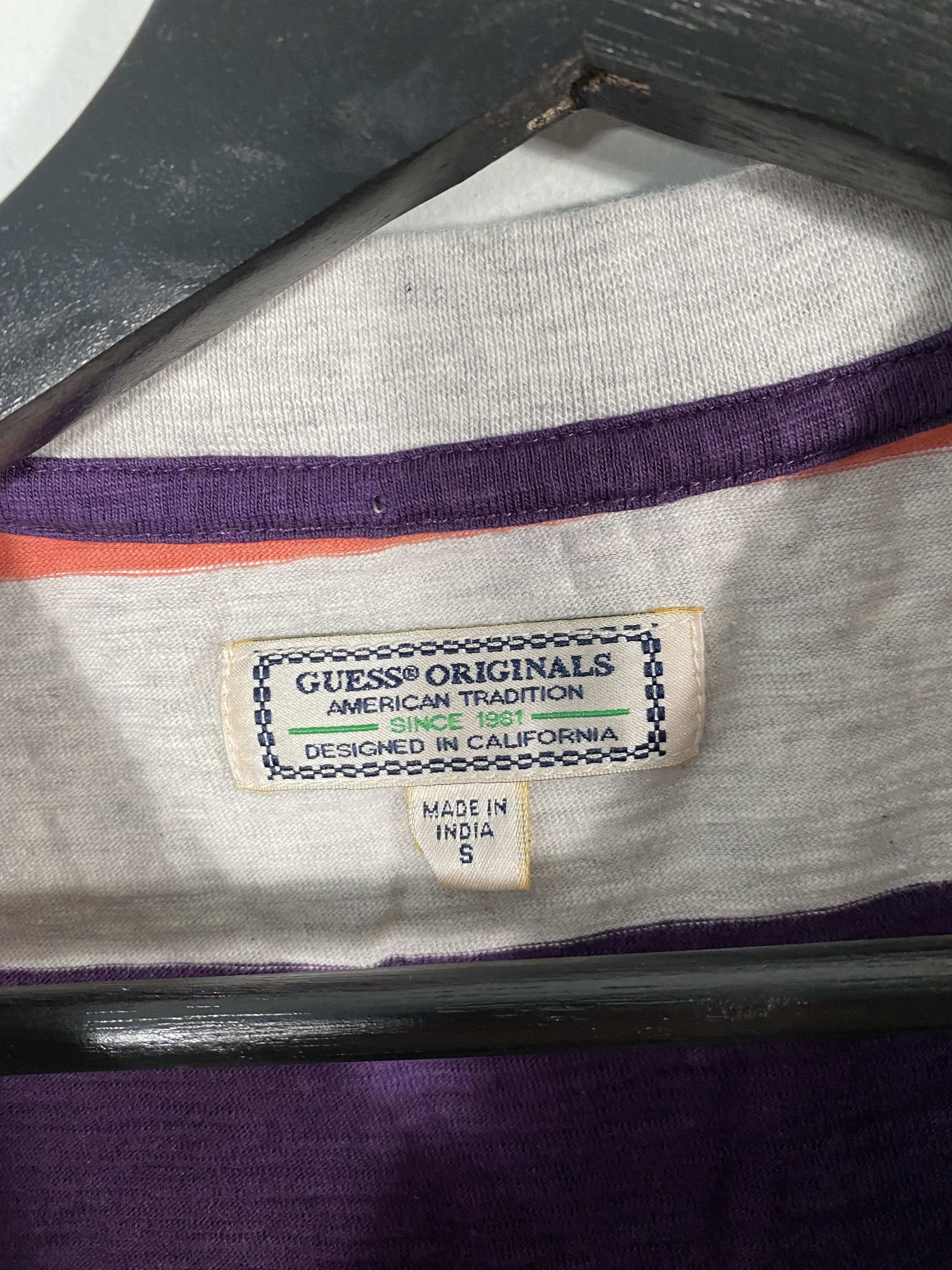 Guess GUESS Multicolor Striped Logo Tshirt Size US S / EU 44-46 / 1 - 3 Thumbnail