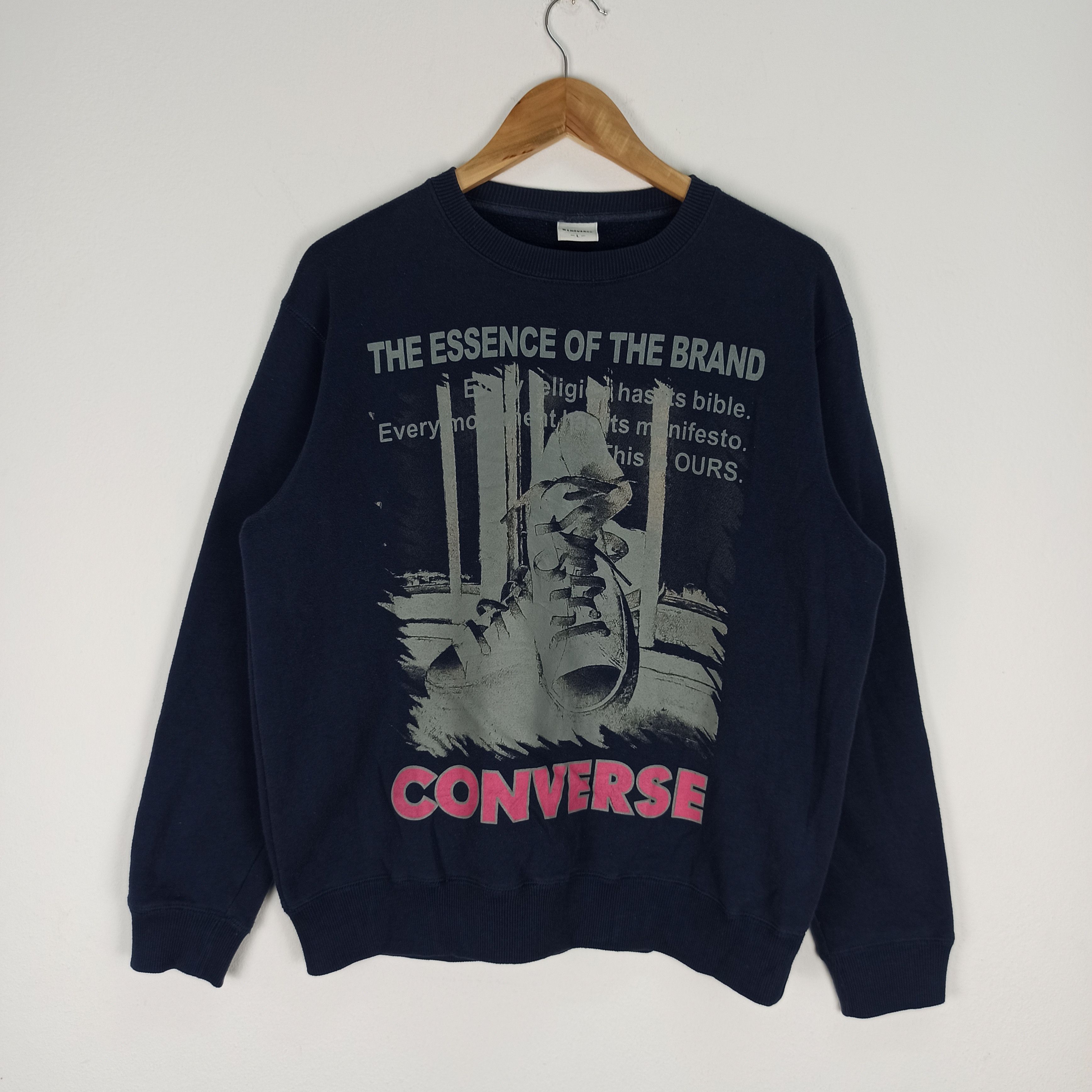 Converse Vintage Converse Big Printed Design Sweatshirt Size US L / EU 52-54 / 3 - 1 Thumbnail