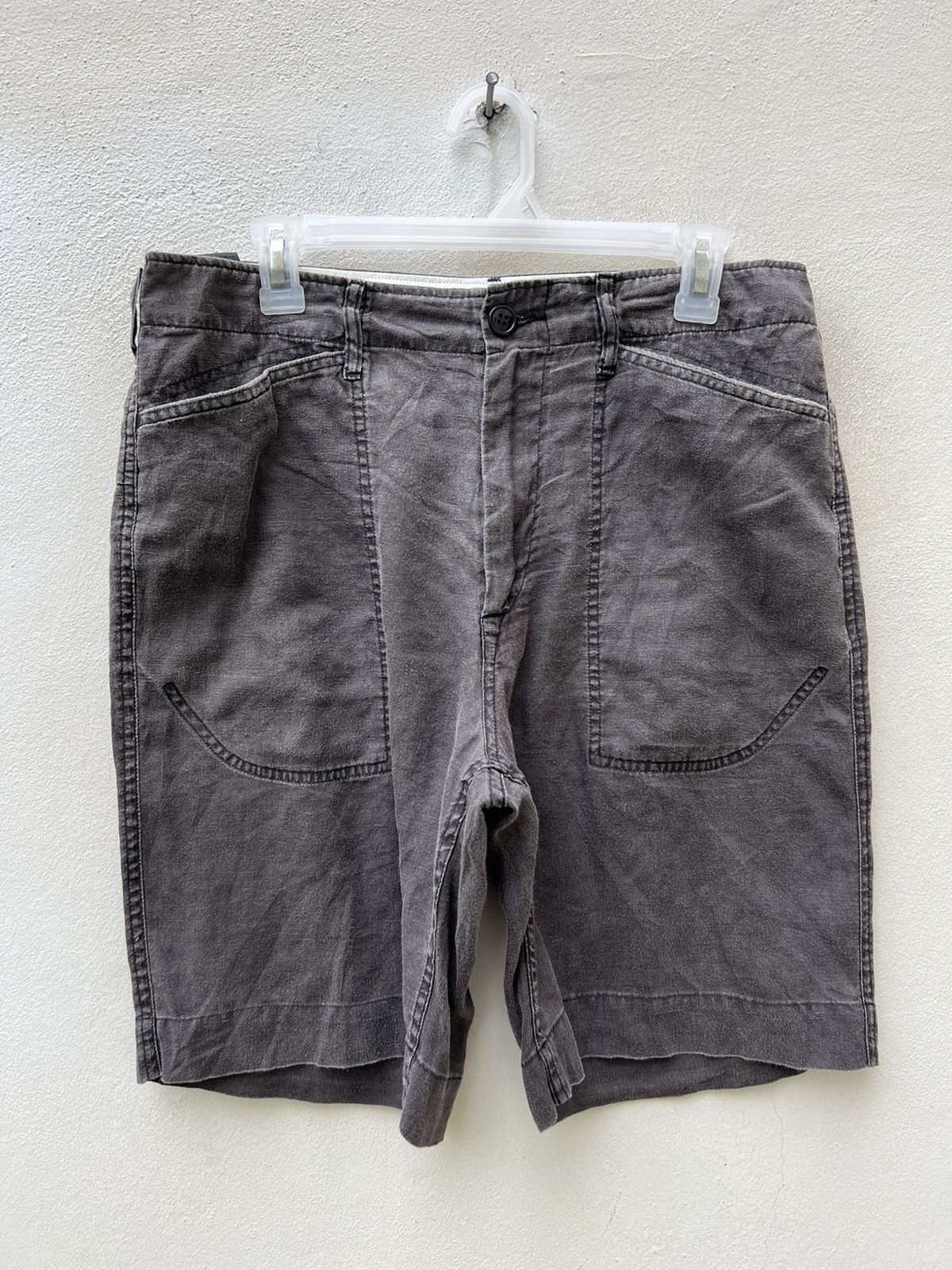 N.Hoolywood N. Hoolywood Japan Sun Faded Black Linen Short Pant Size US 32 / EU 48 - 1 Thumbnail