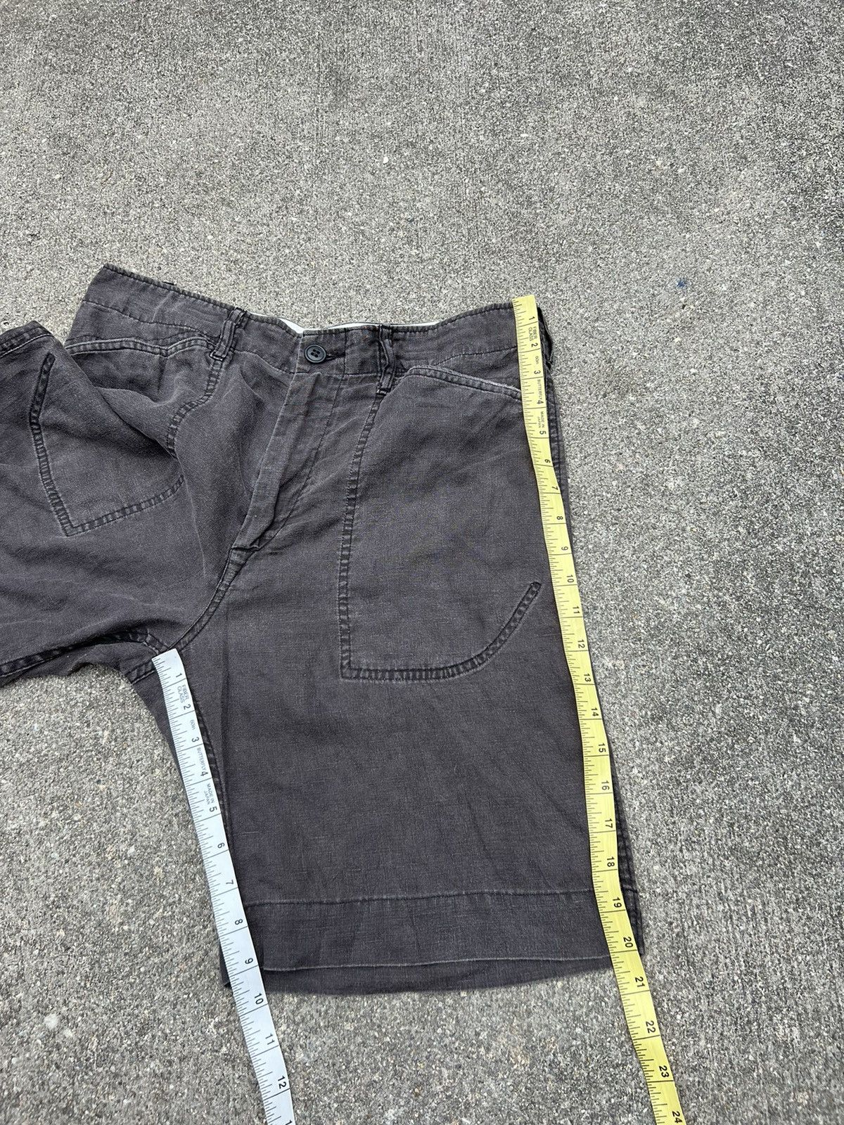 N.Hoolywood N. Hoolywood Japan Sun Faded Black Linen Short Pant Size US 32 / EU 48 - 19 Thumbnail