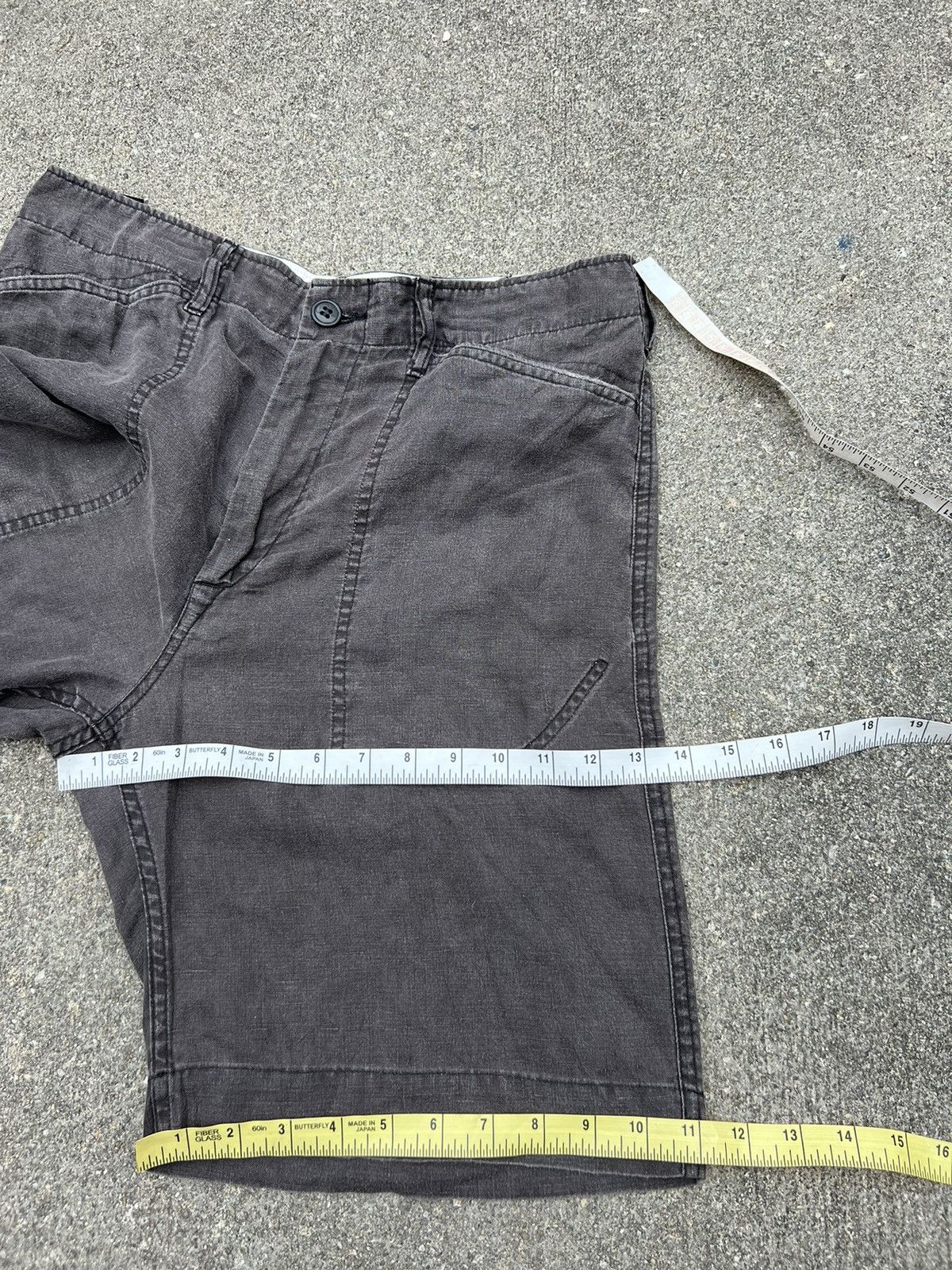 N.Hoolywood N. Hoolywood Japan Sun Faded Black Linen Short Pant Size US 32 / EU 48 - 18 Thumbnail