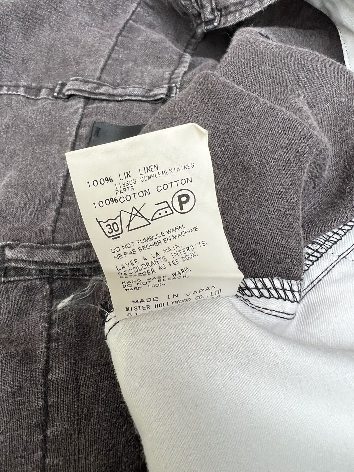 N.Hoolywood N. Hoolywood Japan Sun Faded Black Linen Short Pant Size US 32 / EU 48 - 15 Thumbnail