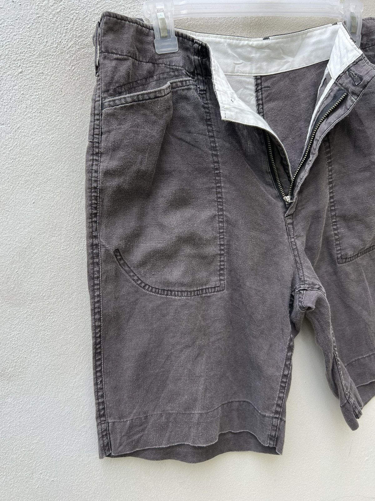 N.Hoolywood N. Hoolywood Japan Sun Faded Black Linen Short Pant Size US 32 / EU 48 - 2 Thumbnail