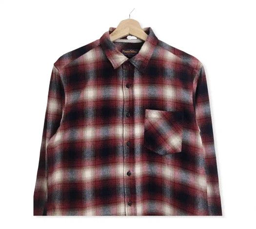 Flannel Purples & Yellow Plaid Tartan Flannel Shirt Size US M / EU 48-50 / 2 - 2 Thumbnail