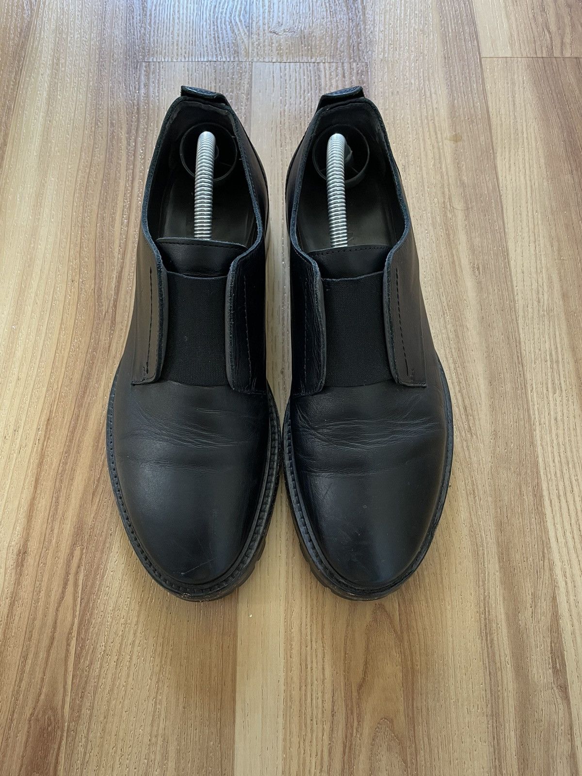 Lanvin Archive Lanvin Slip On Lug Sole Derby Shoes Leather Black Size US 9 / EU 42 - 2 Thumbnail