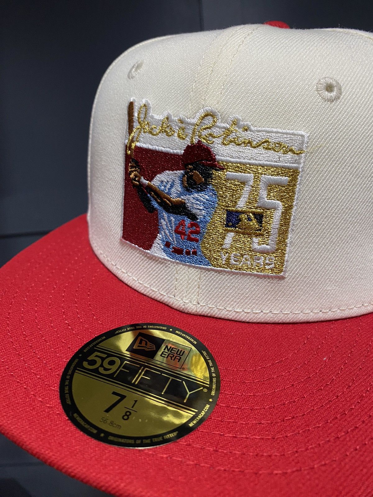 MLB Sz 7 1/8 - ‘Jackie Robinson’ Dodgers New Era Fitted Size ONE SIZE - 6 Thumbnail