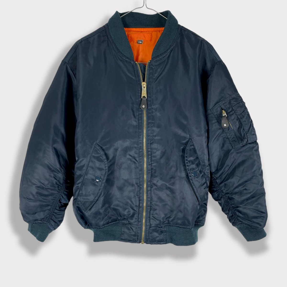 Alpha Industries Vintage MA1 U.S.A Army Nylon Bomber Flight Jacket Size US S / EU 44-46 / 1 - 1 Thumbnail