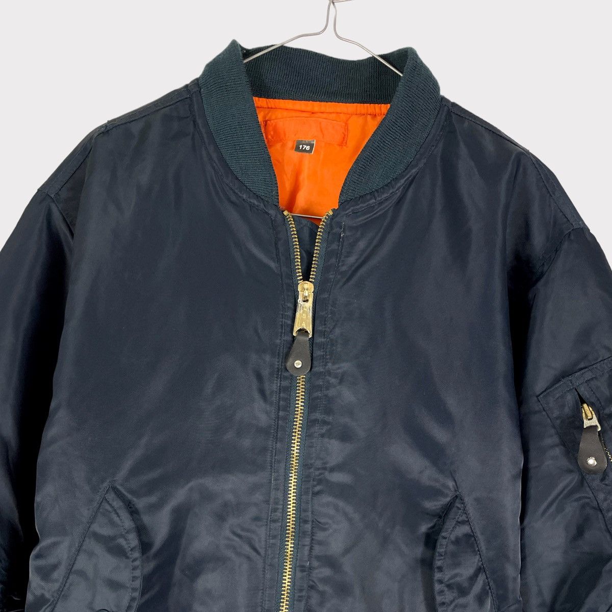 Alpha Industries Vintage MA1 U.S.A Army Nylon Bomber Flight Jacket Size US S / EU 44-46 / 1 - 2 Thumbnail