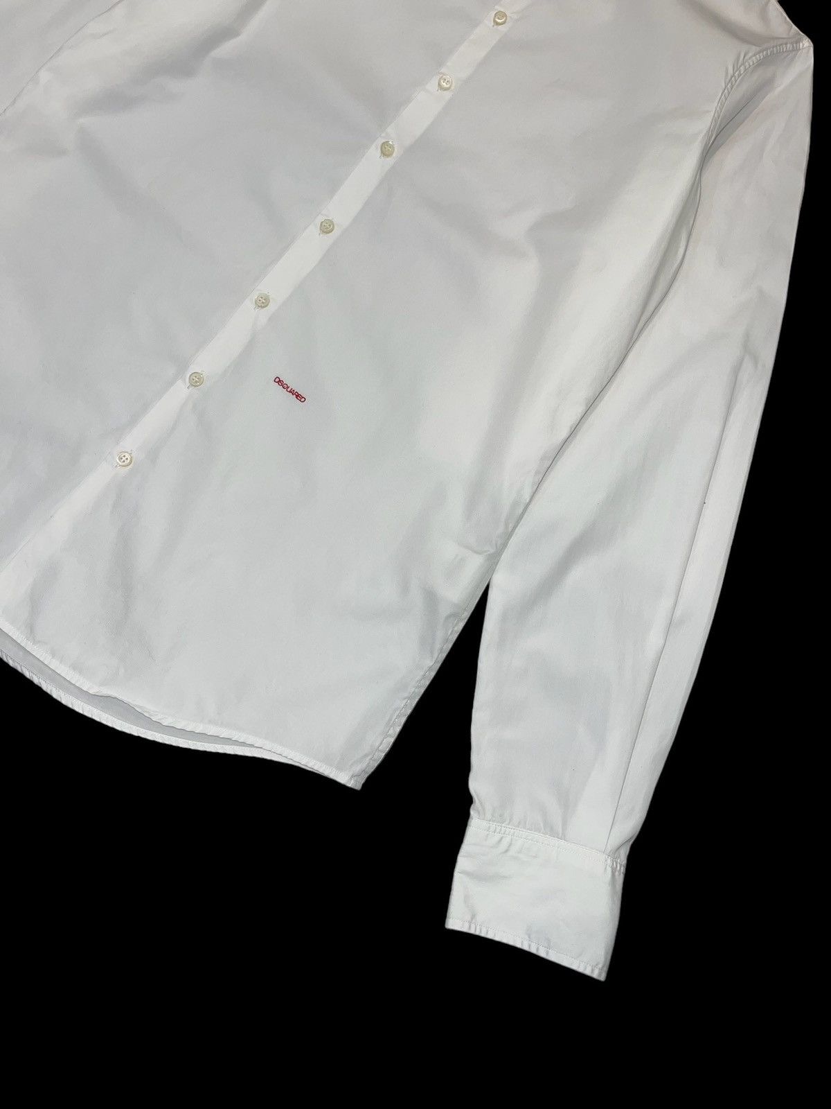 Dsquared2 SS11 Dsquared2 Stitched Logo Checkered Collar White Shirt Size US L / EU 52-54 / 3 - 3 Thumbnail