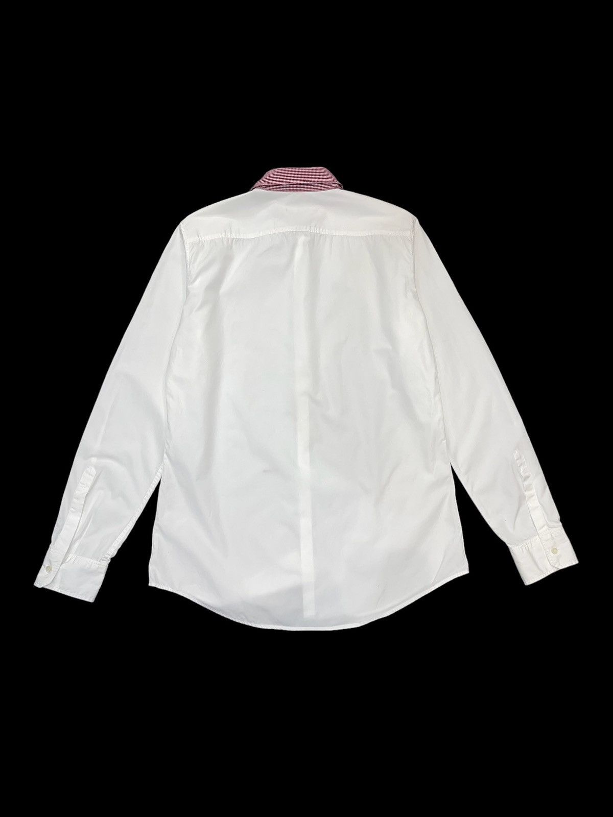 Dsquared2 SS11 Dsquared2 Stitched Logo Checkered Collar White Shirt Size US L / EU 52-54 / 3 - 6 Thumbnail