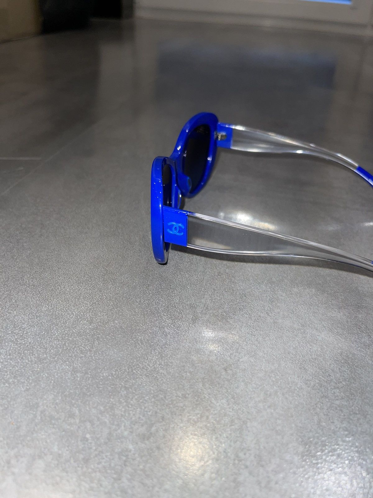 Chanel Chanel 5264 C.1445/S2 Blue Transparent Cobain Sunglasses Size ONE SIZE - 6 Thumbnail
