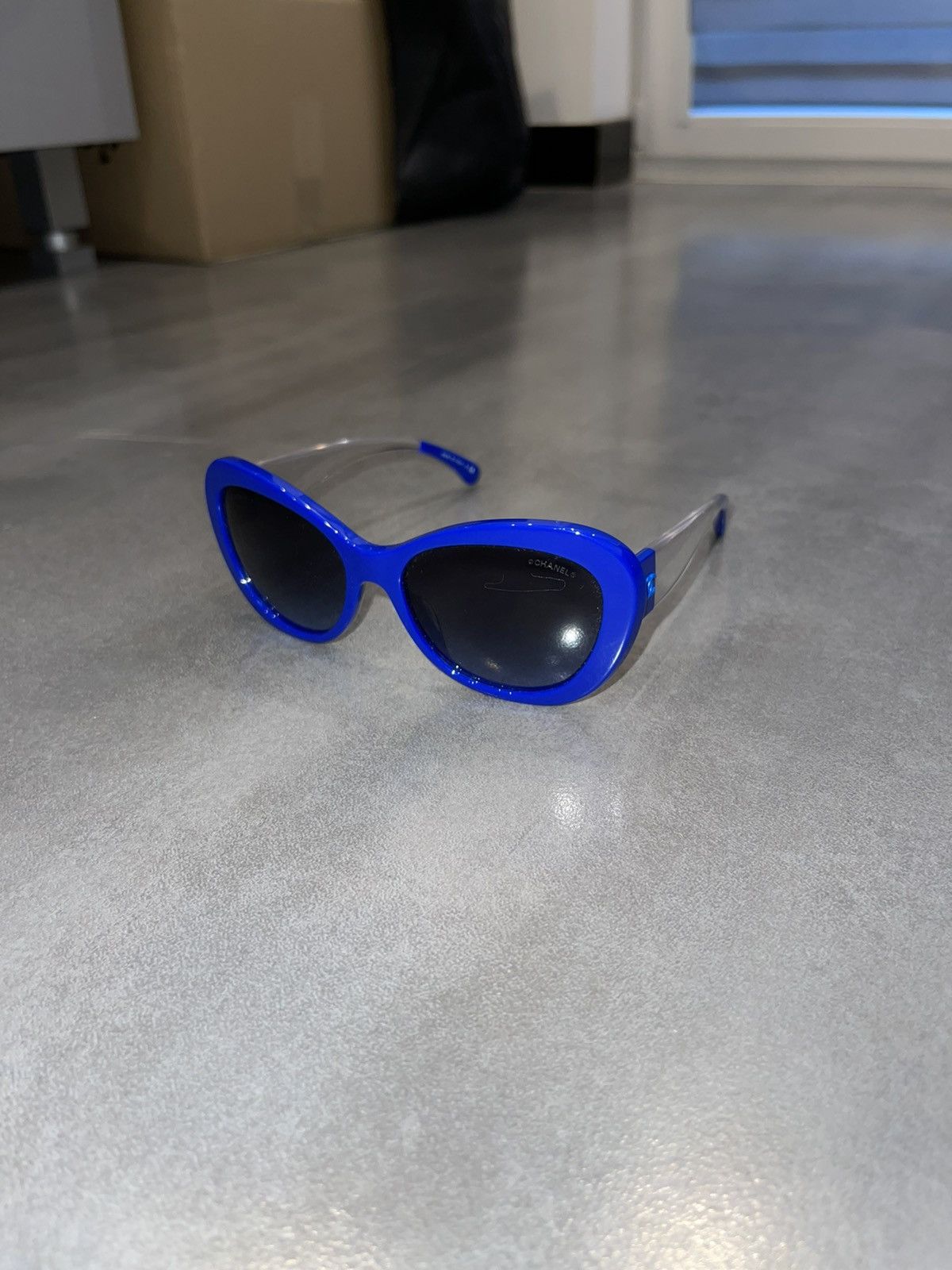 image of Chanel 5264 C.1445/s2 Blue Transparent Cobain Sunglasses, Women's