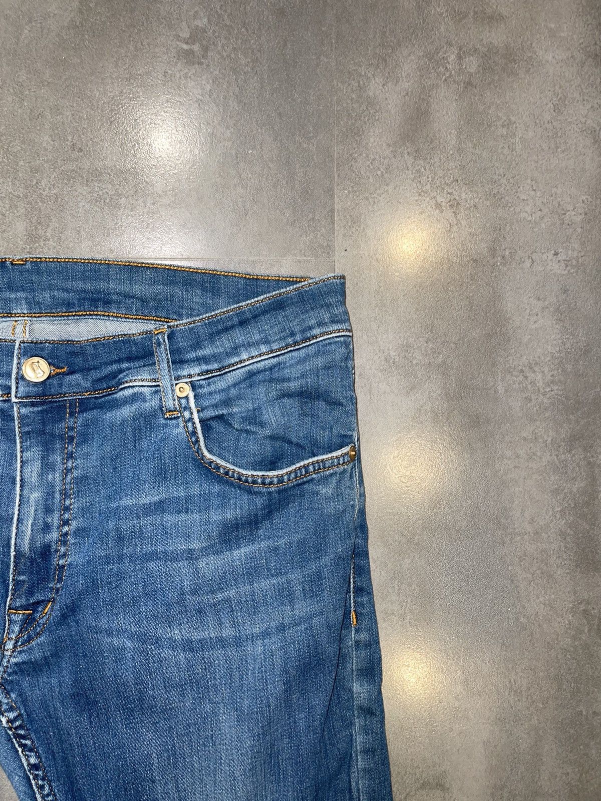 John Galliano Galliano Indigo Biker Denim Pants Size US 35 - 2 Thumbnail