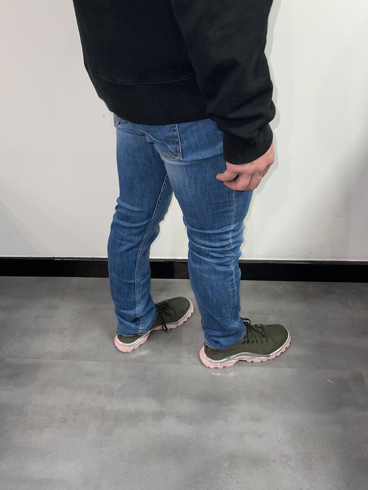 John Galliano Galliano Indigo Biker Denim Pants Size US 35 - 8 Thumbnail
