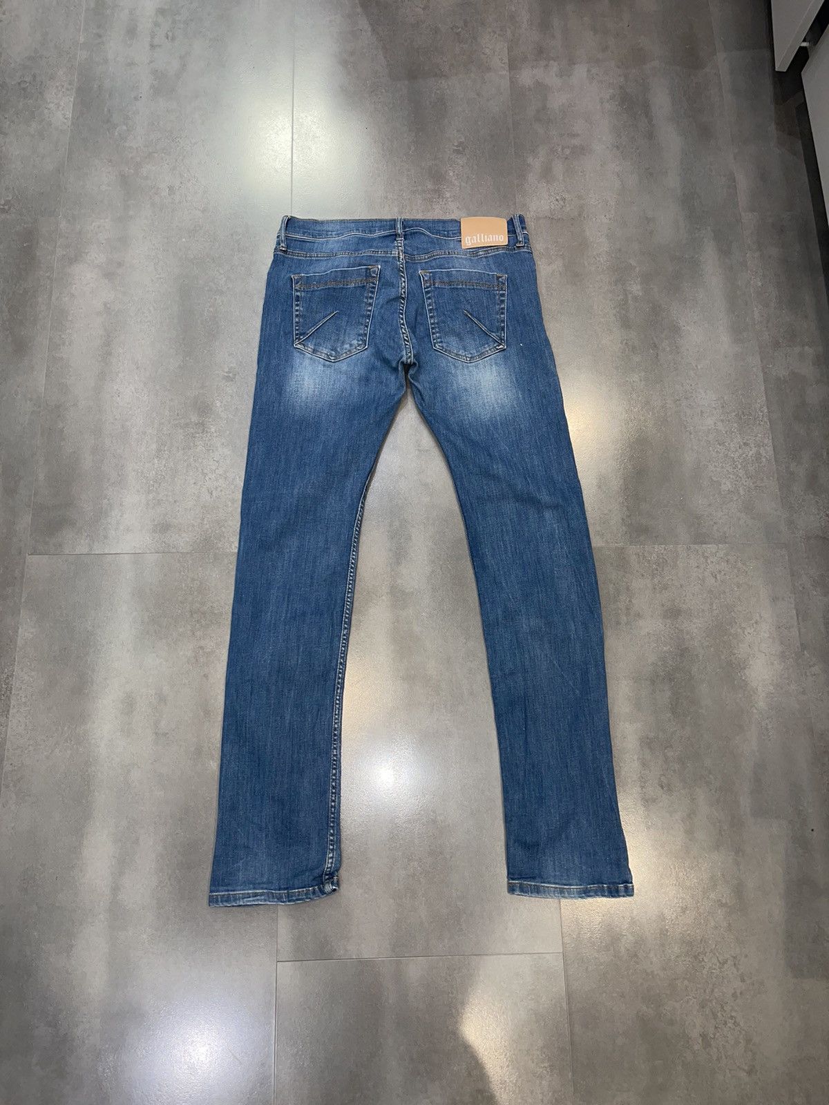 John Galliano Galliano Indigo Biker Denim Pants Size US 35 - 3 Thumbnail