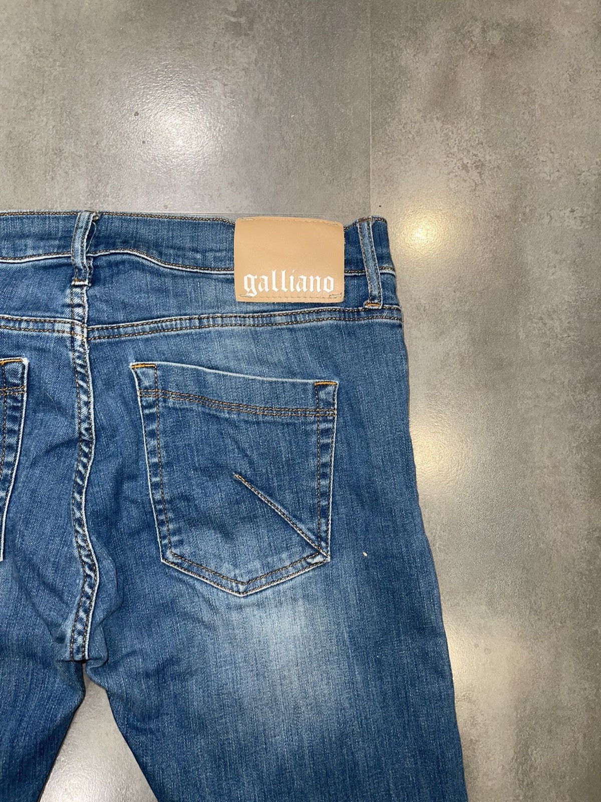 John Galliano Galliano Indigo Biker Denim Pants Size US 35 - 4 Thumbnail