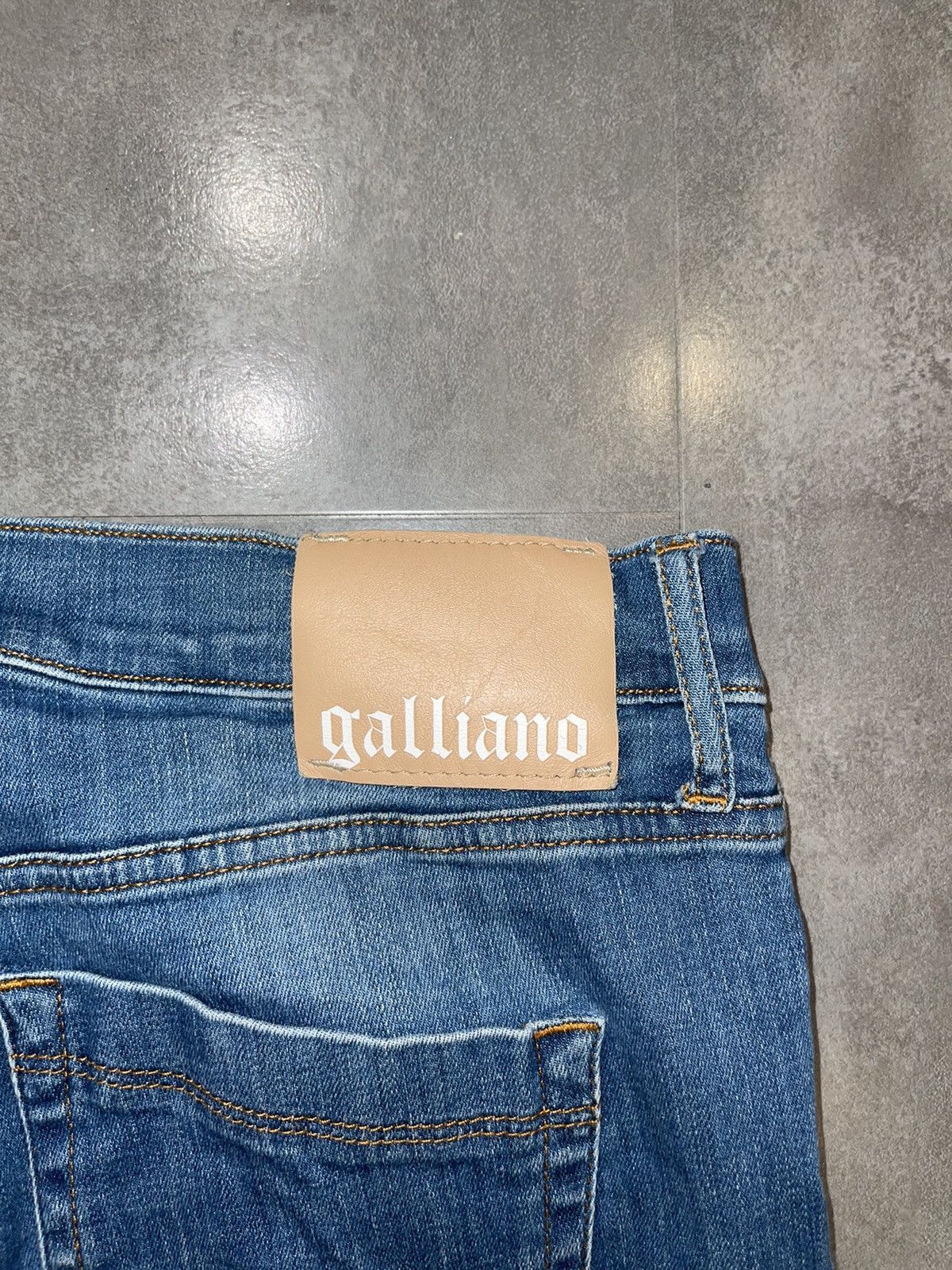 John Galliano Galliano Indigo Biker Denim Pants Size US 35 - 9 Thumbnail