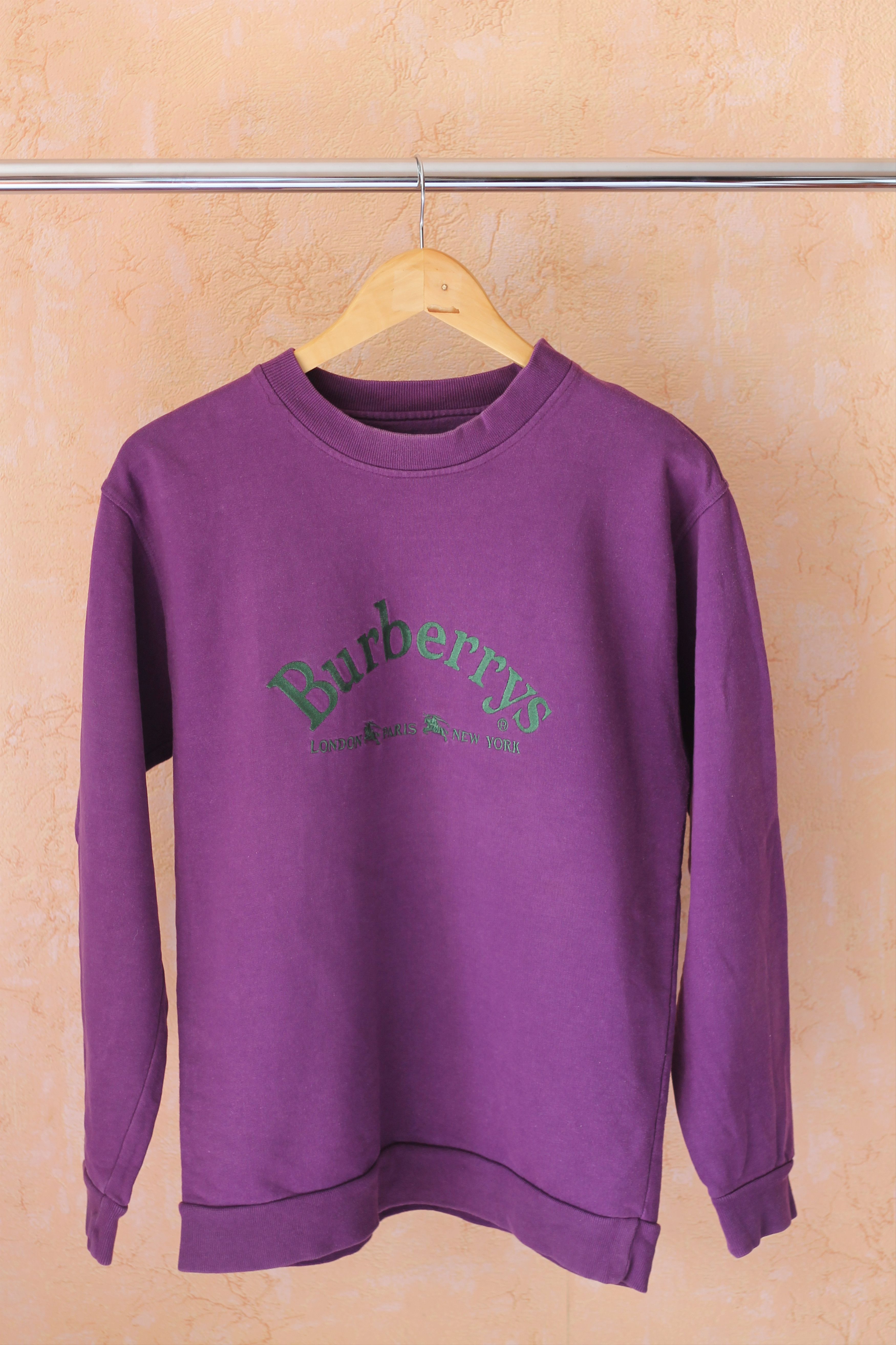 Burberry Rare vintage Burberrys Burberry big logo sweatshirt sweater Size US S / EU 44-46 / 1 - 8 Thumbnail