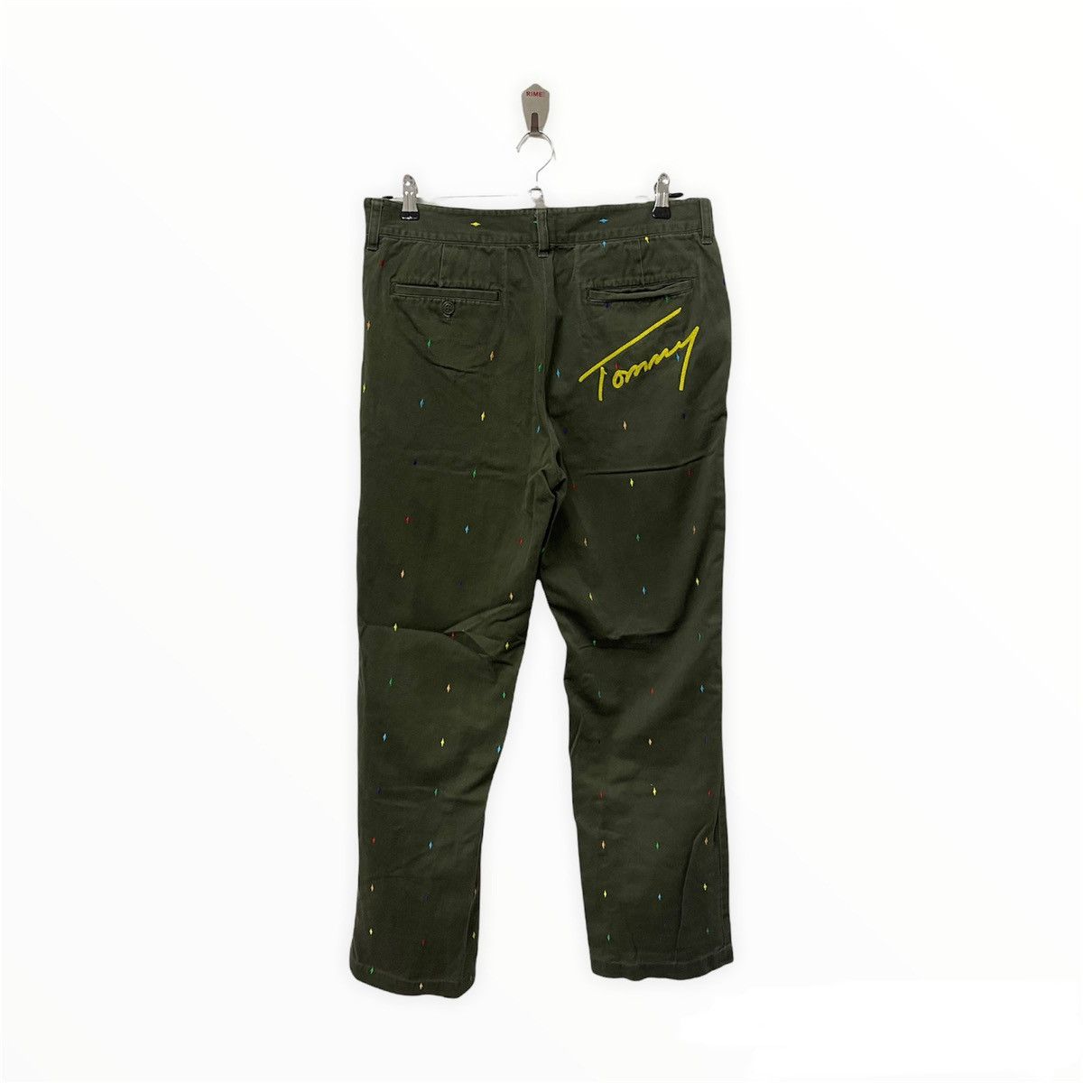 Tommy Hilfiger × Vintage Vintage Tommy Hilfiger Logo Rainbow Military Trousers Pants Size US 32 / EU 48 - 1 Thumbnail