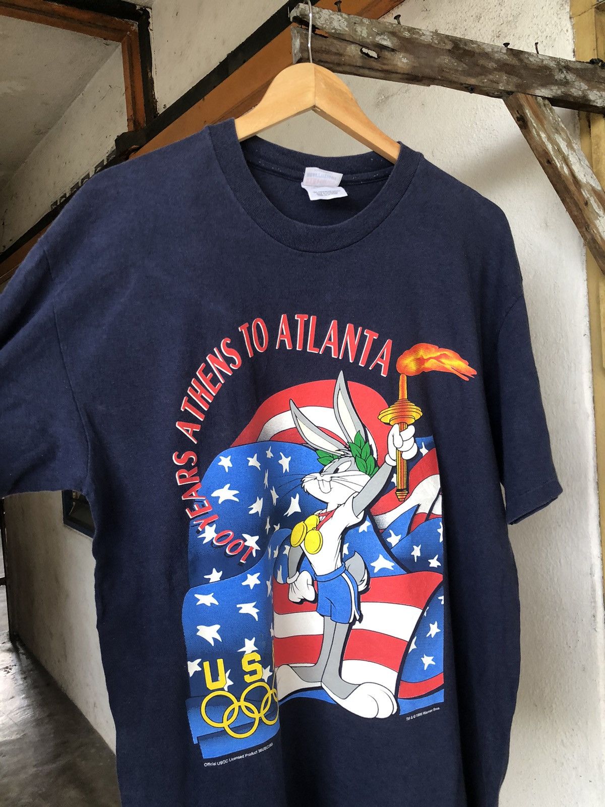 USA Olympics Vintage 90s Olympic USA x Bugs Bunny Warner Bros T-Shirt Size US L / EU 52-54 / 3 - 12 Thumbnail