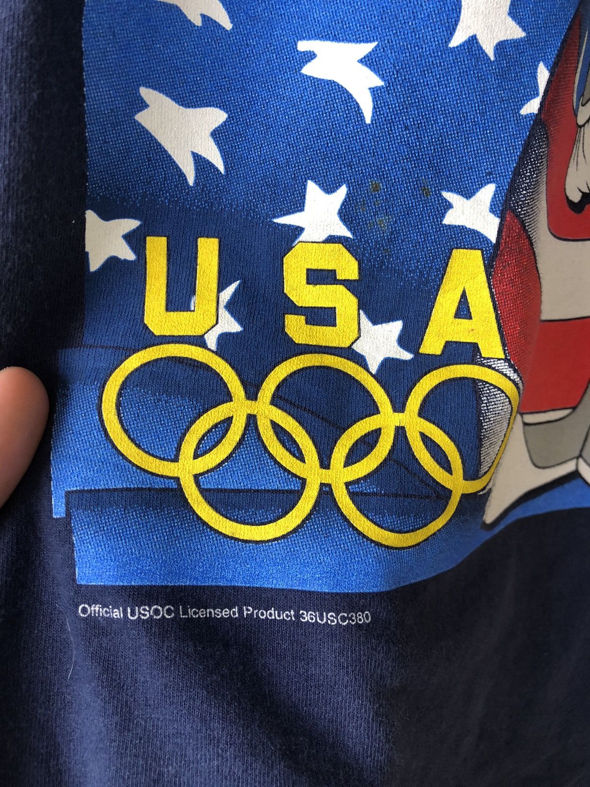 USA Olympics Vintage 90s Olympic USA x Bugs Bunny Warner Bros T-Shirt Size US L / EU 52-54 / 3 - 9 Thumbnail