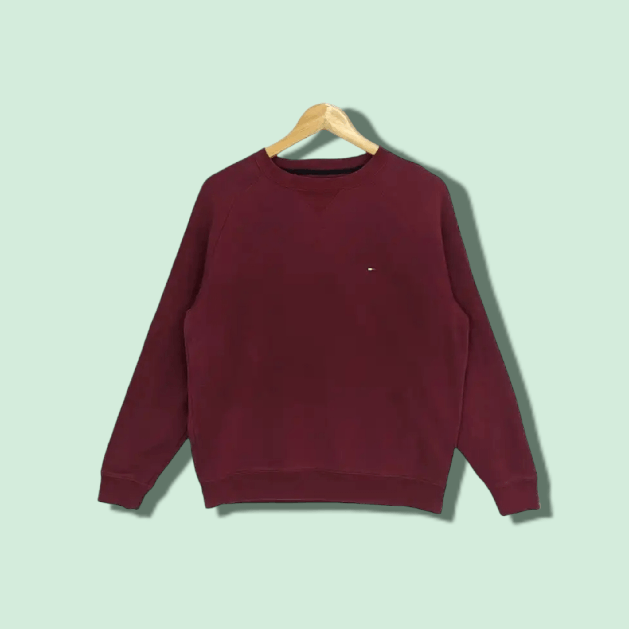 Tommy Hilfiger TOMMY HILFIGER Red Plain Jumper Sweatshirt Size US S / EU 44-46 / 1 - 1 Thumbnail