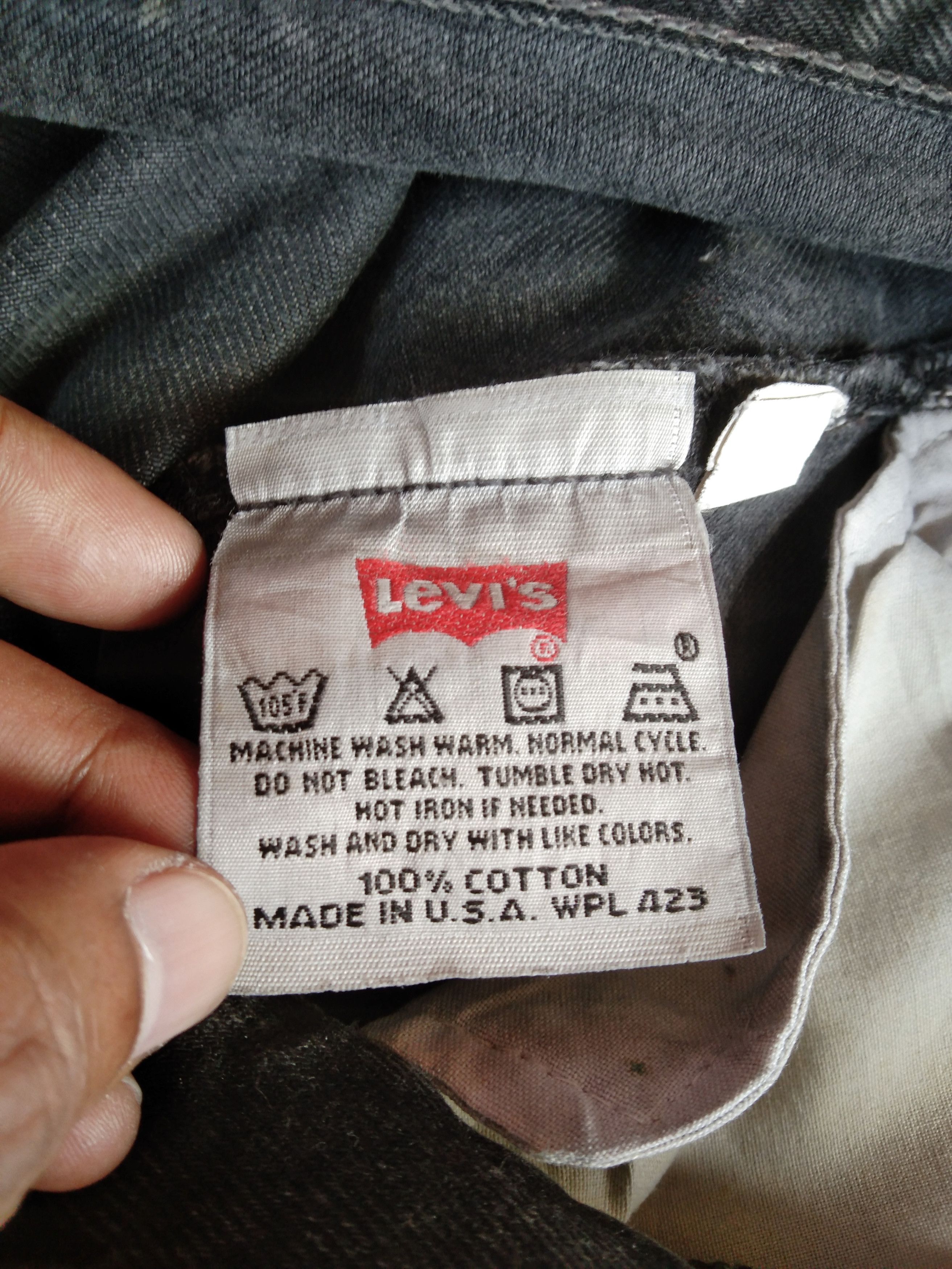 Levi's 90s Vintage Levi's 501 Black Made In USA Distressed Jeans Size US 32 / EU 48 - 10 Thumbnail