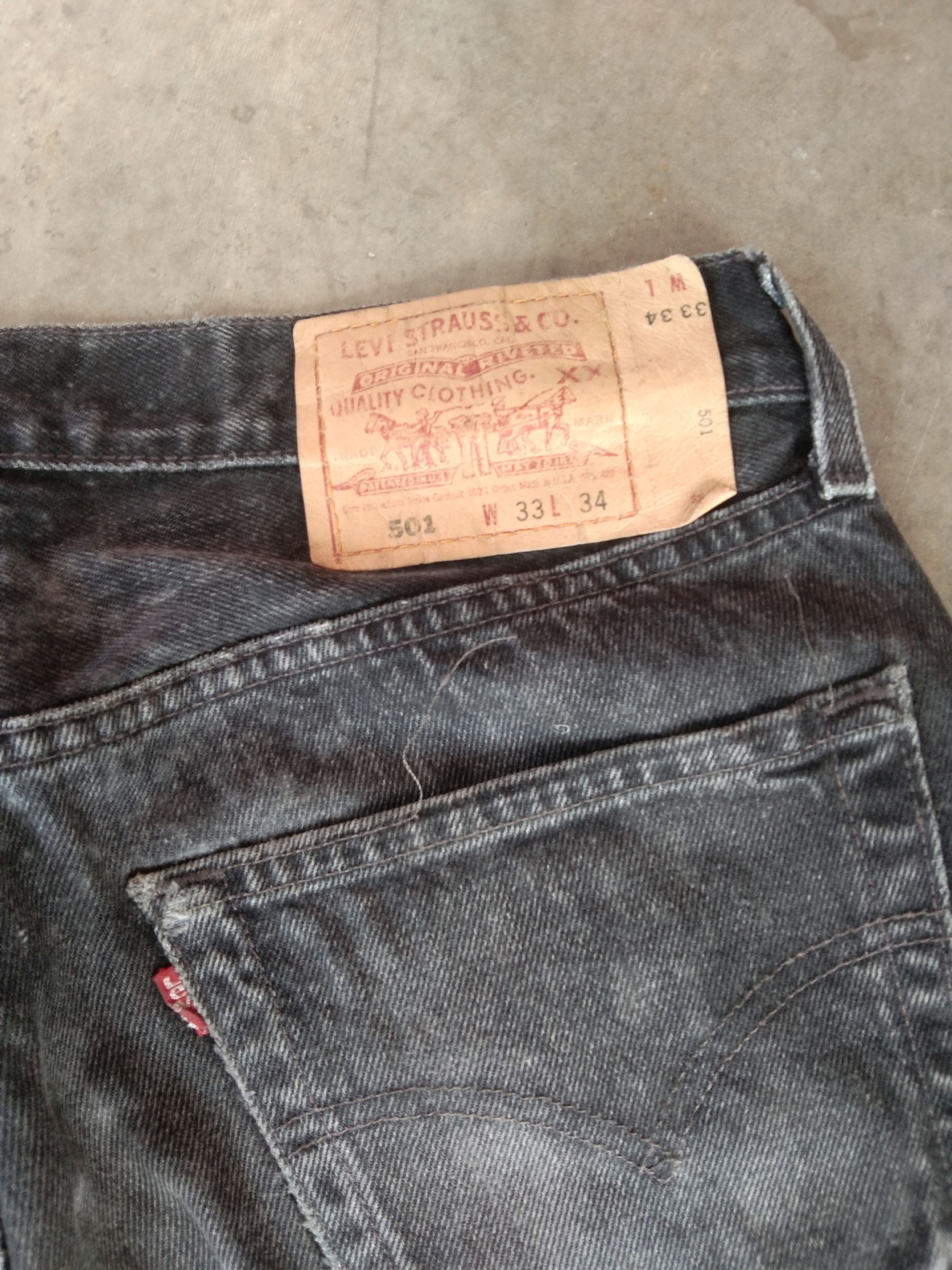 Levi's 90s Vintage Levi's 501 Black Made In USA Distressed Jeans Size US 32 / EU 48 - 5 Thumbnail