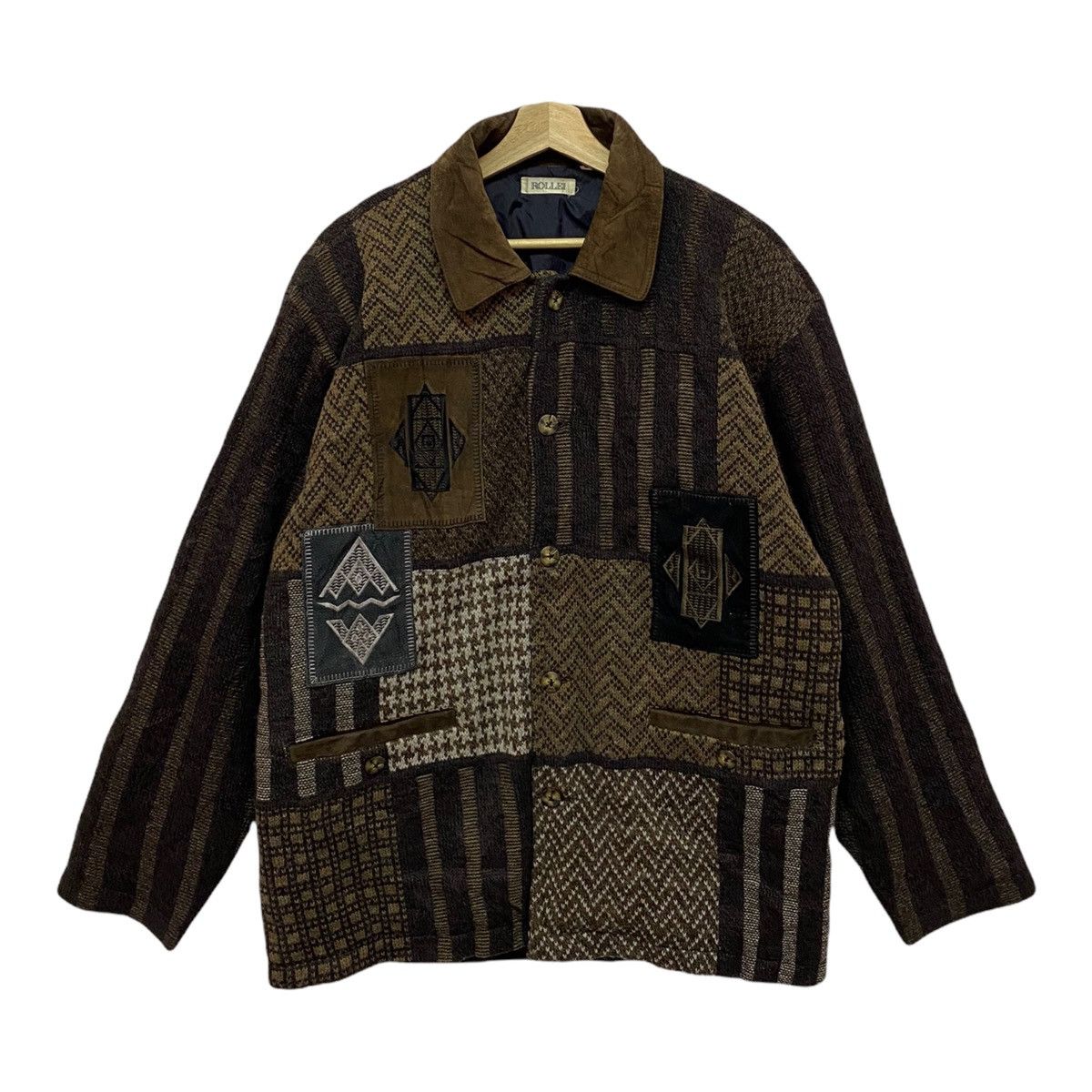 Art Comes First VINTAGE ROLLEI NAVAJO SOUTHWESTERN WOOL JACKET HEAVY Size US L / EU 52-54 / 3 - 10 Thumbnail