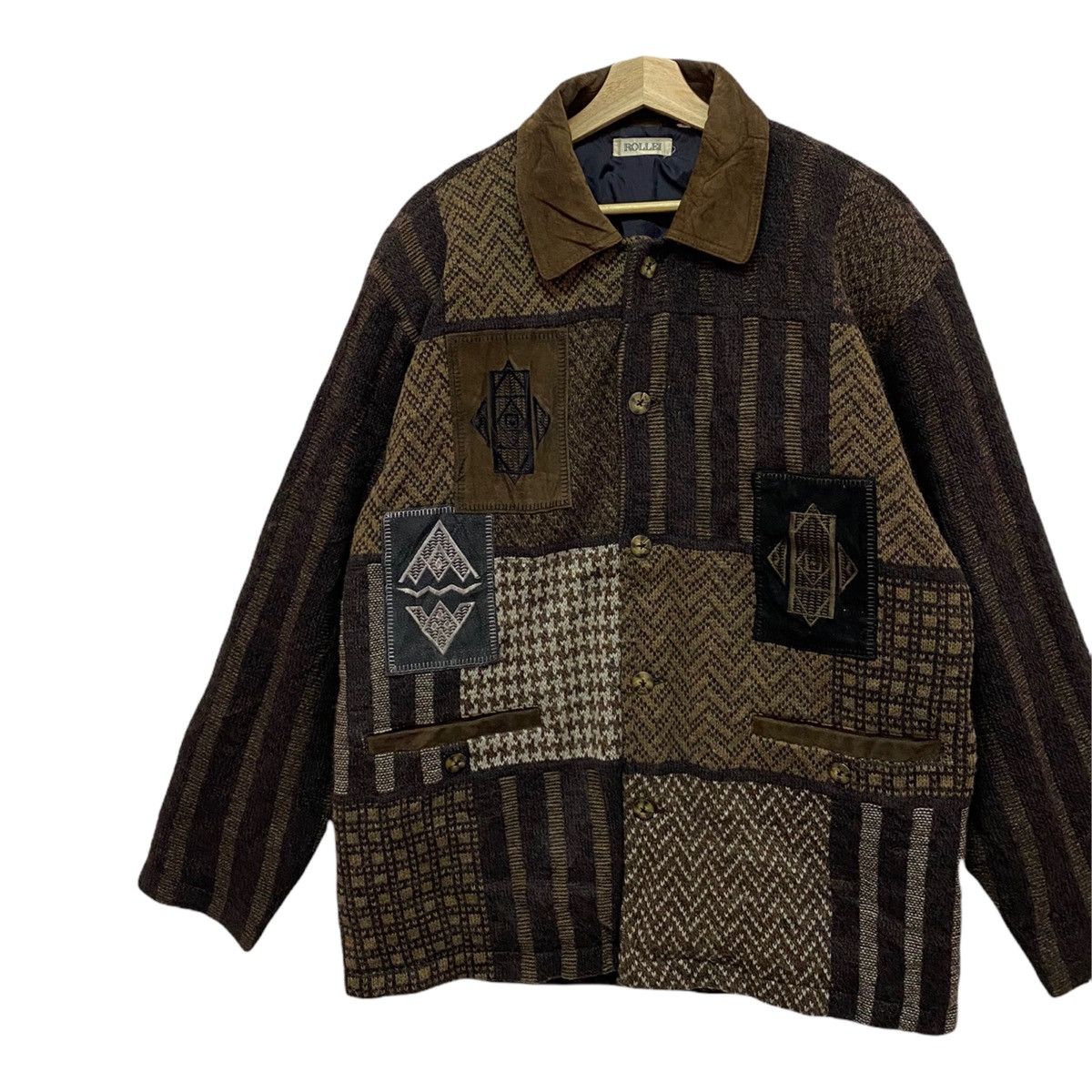 Art Comes First VINTAGE ROLLEI NAVAJO SOUTHWESTERN WOOL JACKET HEAVY Size US L / EU 52-54 / 3 - 9 Thumbnail