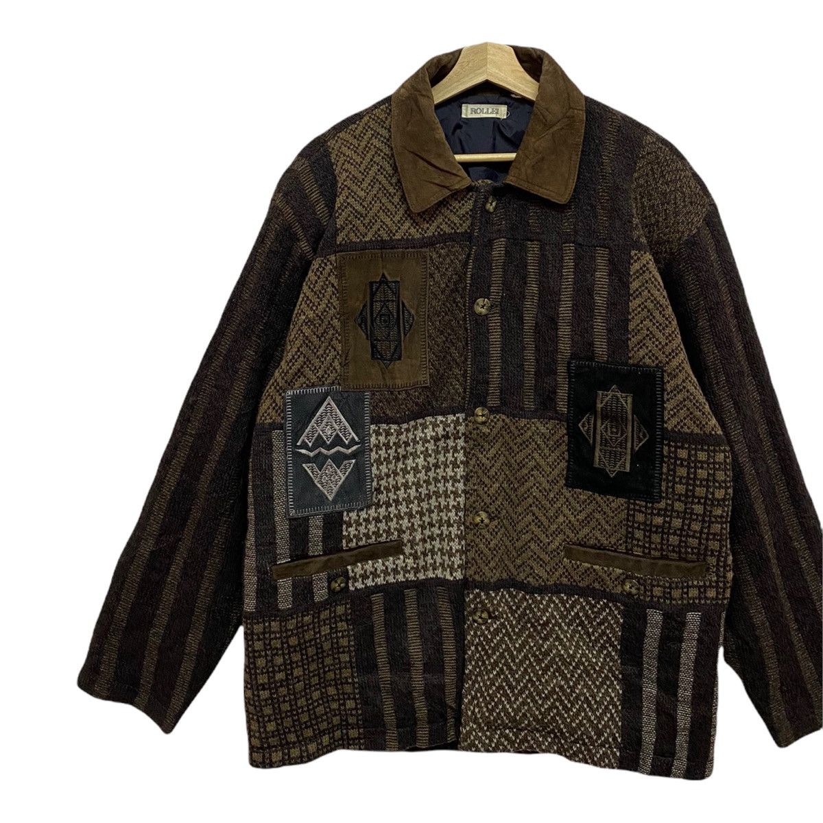 Art Comes First VINTAGE ROLLEI NAVAJO SOUTHWESTERN WOOL JACKET HEAVY Size US L / EU 52-54 / 3 - 7 Thumbnail