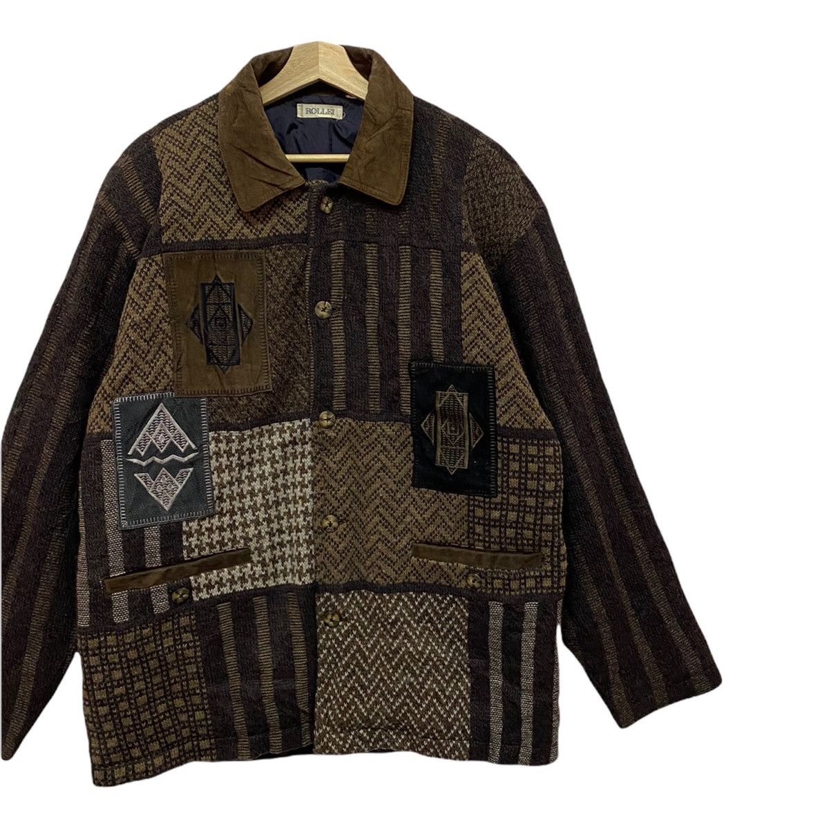 Art Comes First VINTAGE ROLLEI NAVAJO SOUTHWESTERN WOOL JACKET HEAVY Size US L / EU 52-54 / 3 - 11 Thumbnail