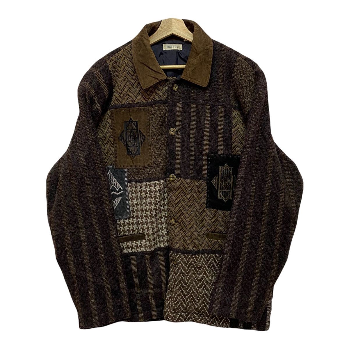 Art Comes First VINTAGE ROLLEI NAVAJO SOUTHWESTERN WOOL JACKET HEAVY Size US L / EU 52-54 / 3 - 5 Thumbnail