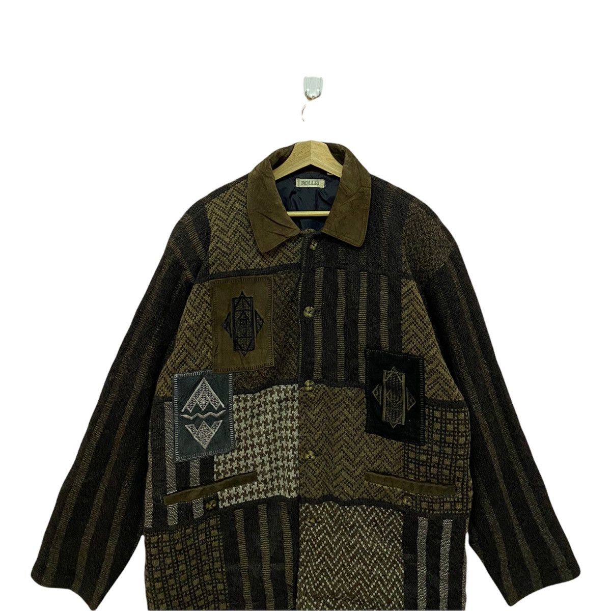 Art Comes First VINTAGE ROLLEI NAVAJO SOUTHWESTERN WOOL JACKET HEAVY Size US L / EU 52-54 / 3 - 8 Thumbnail