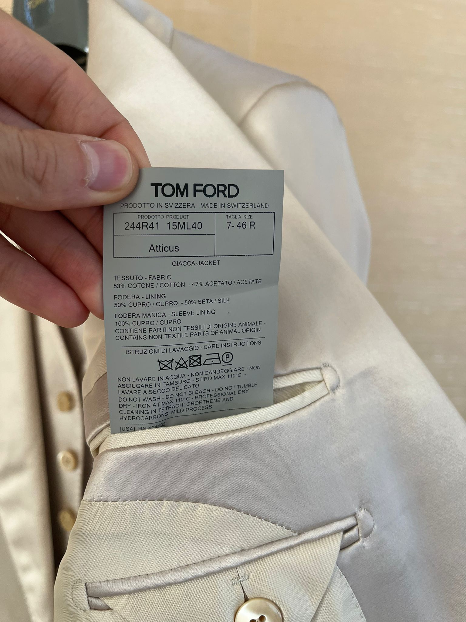 Tom Ford Atticus 3 Piece Suit in Multicolor Size US S / EU 44-46 / 1 - 7 Thumbnail