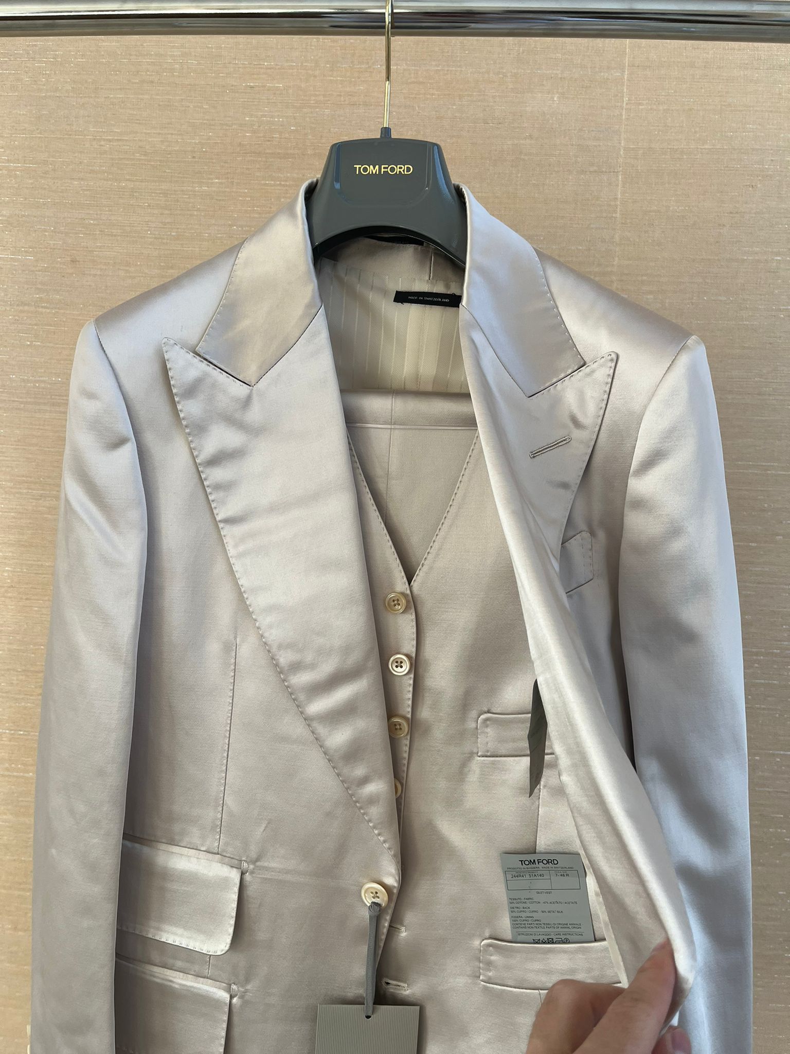 Tom Ford Atticus 3 Piece Suit in Multicolor Size US S / EU 44-46 / 1 - 3 Thumbnail