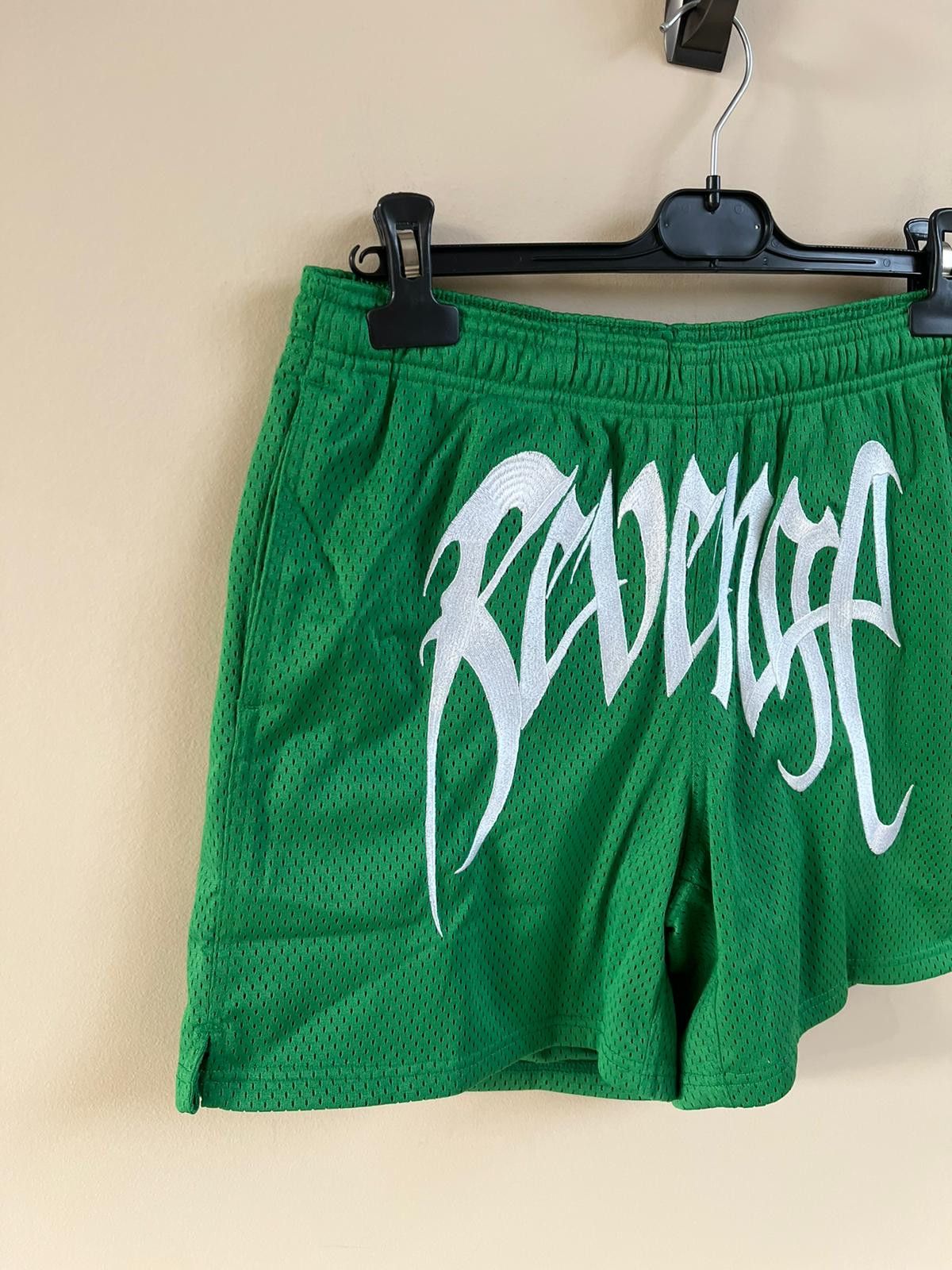 Revenge Mesh Embroidered Shorts in Green Size US 30 / EU 46 - 2 Thumbnail