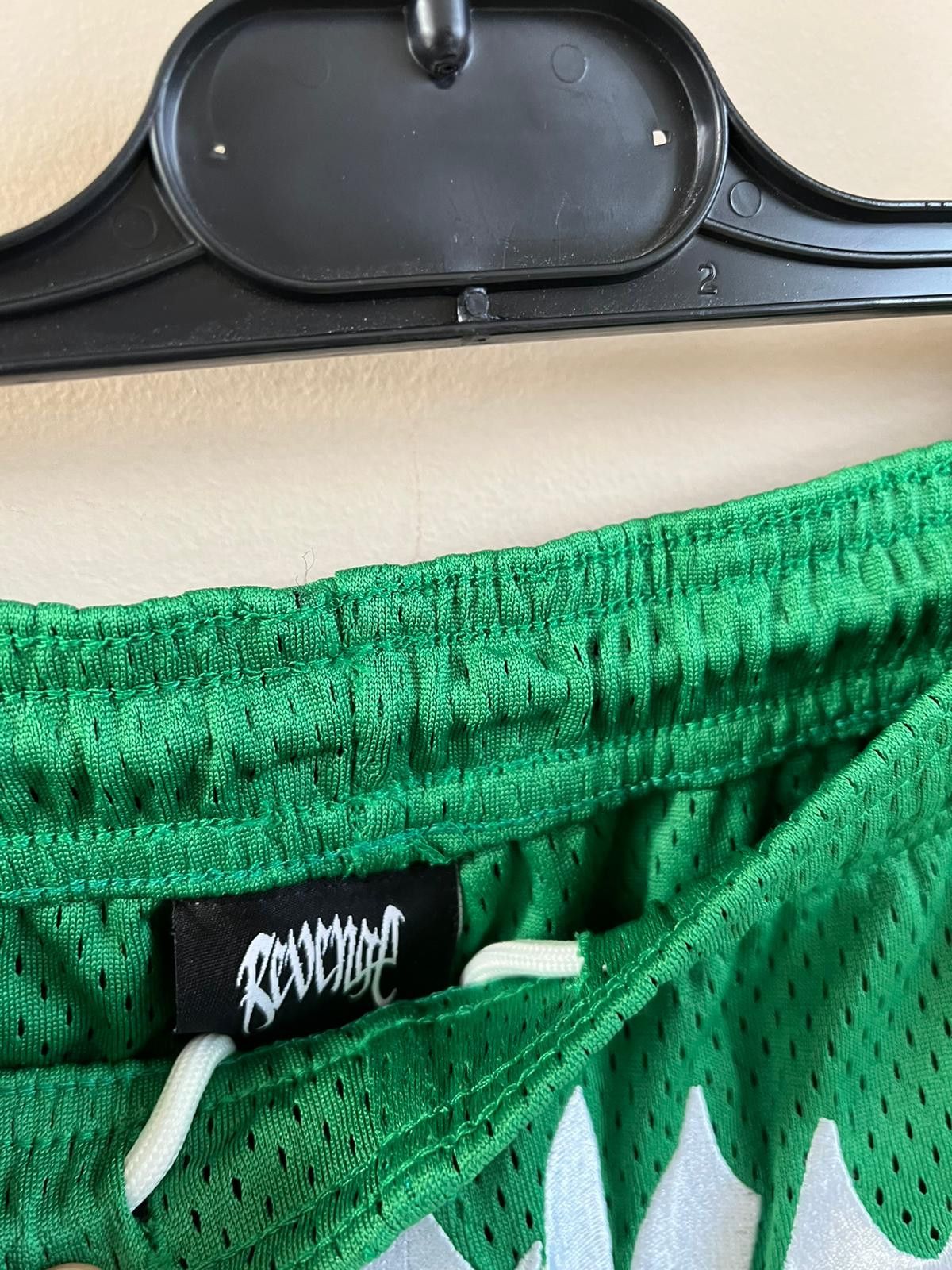 Revenge Mesh Embroidered Shorts in Green Size US 30 / EU 46 - 6 Thumbnail
