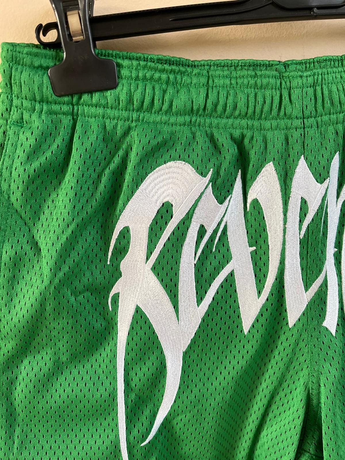 Revenge Mesh Embroidered Shorts in Green Size US 30 / EU 46 - 8 Thumbnail