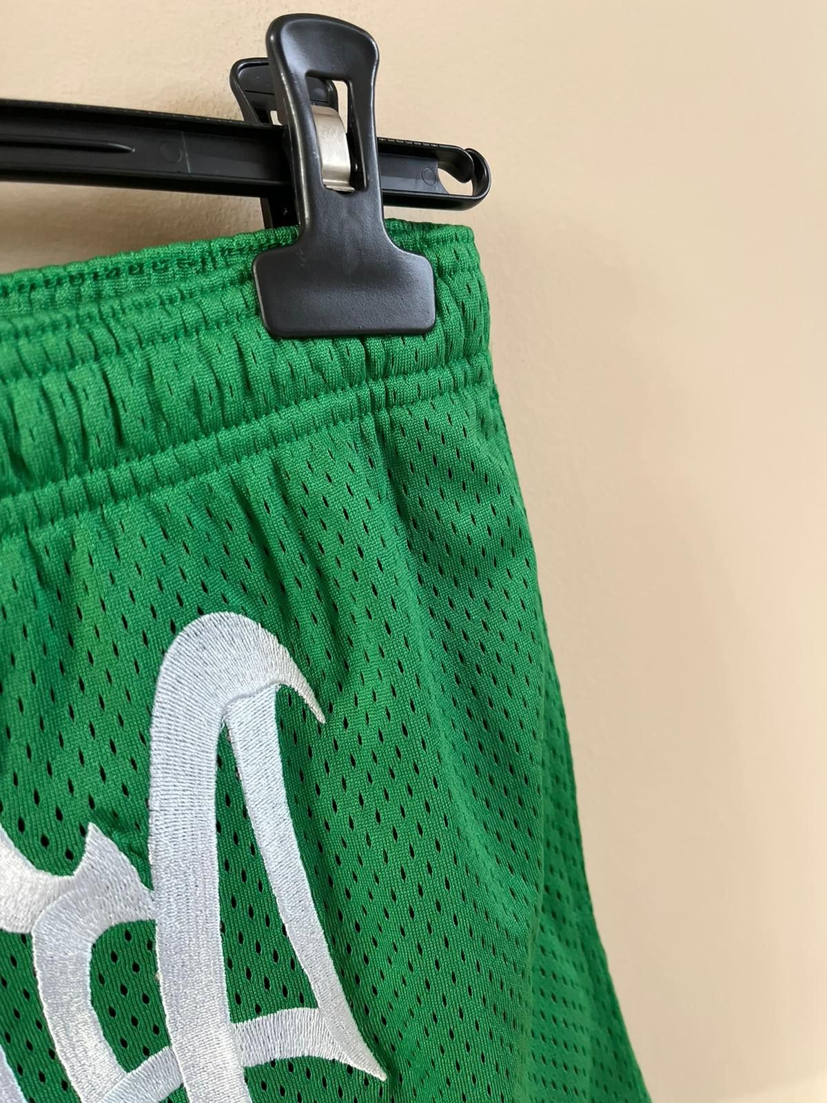 Revenge Mesh Embroidered Shorts in Green Size US 30 / EU 46 - 7 Thumbnail