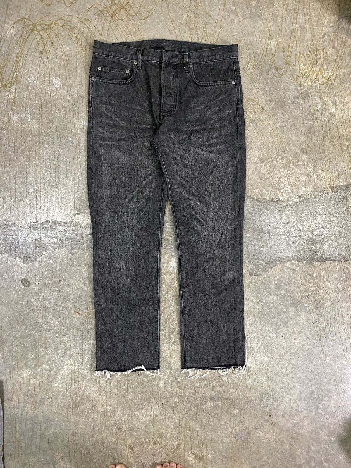 Dior AW04 DIOR Homme hedi slimane Faded wash Black denim Size US 32 / EU 48 - 2 Thumbnail