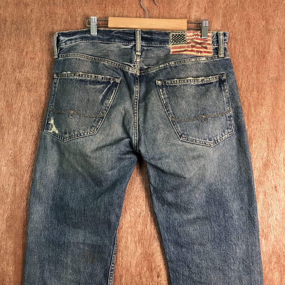 Polo Ralph Lauren DLL PJC Ralph Lauren Distressed Blue Denim Jeans Pants #c260 Size US 34 / EU 50 - 10 Thumbnail