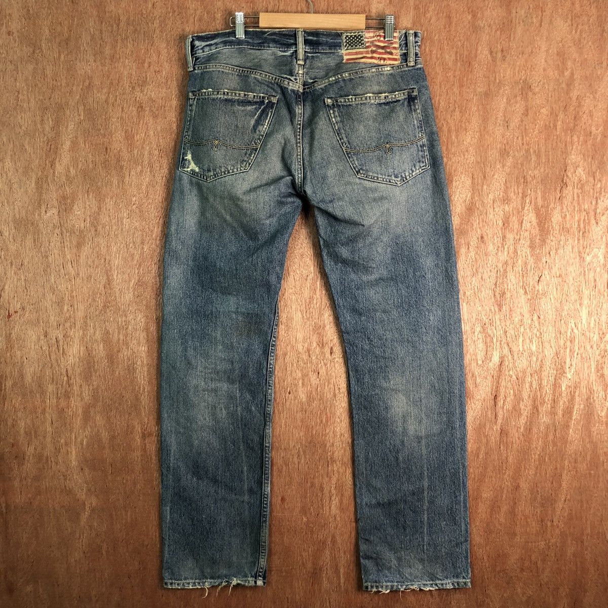 Polo Ralph Lauren DLL PJC Ralph Lauren Distressed Blue Denim Jeans Pants #c260 Size US 34 / EU 50 - 9 Thumbnail