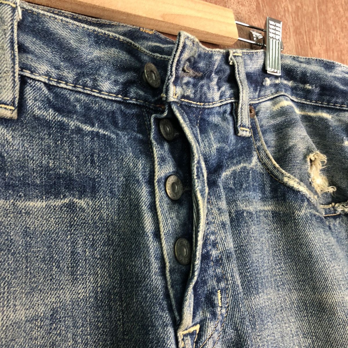 Polo Ralph Lauren DLL PJC Ralph Lauren Distressed Blue Denim Jeans Pants #c260 Size US 34 / EU 50 - 8 Thumbnail