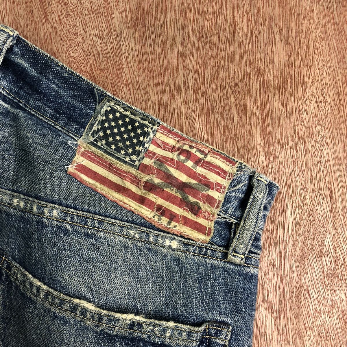 Polo Ralph Lauren DLL PJC Ralph Lauren Distressed Blue Denim Jeans Pants #c260 Size US 34 / EU 50 - 12 Thumbnail