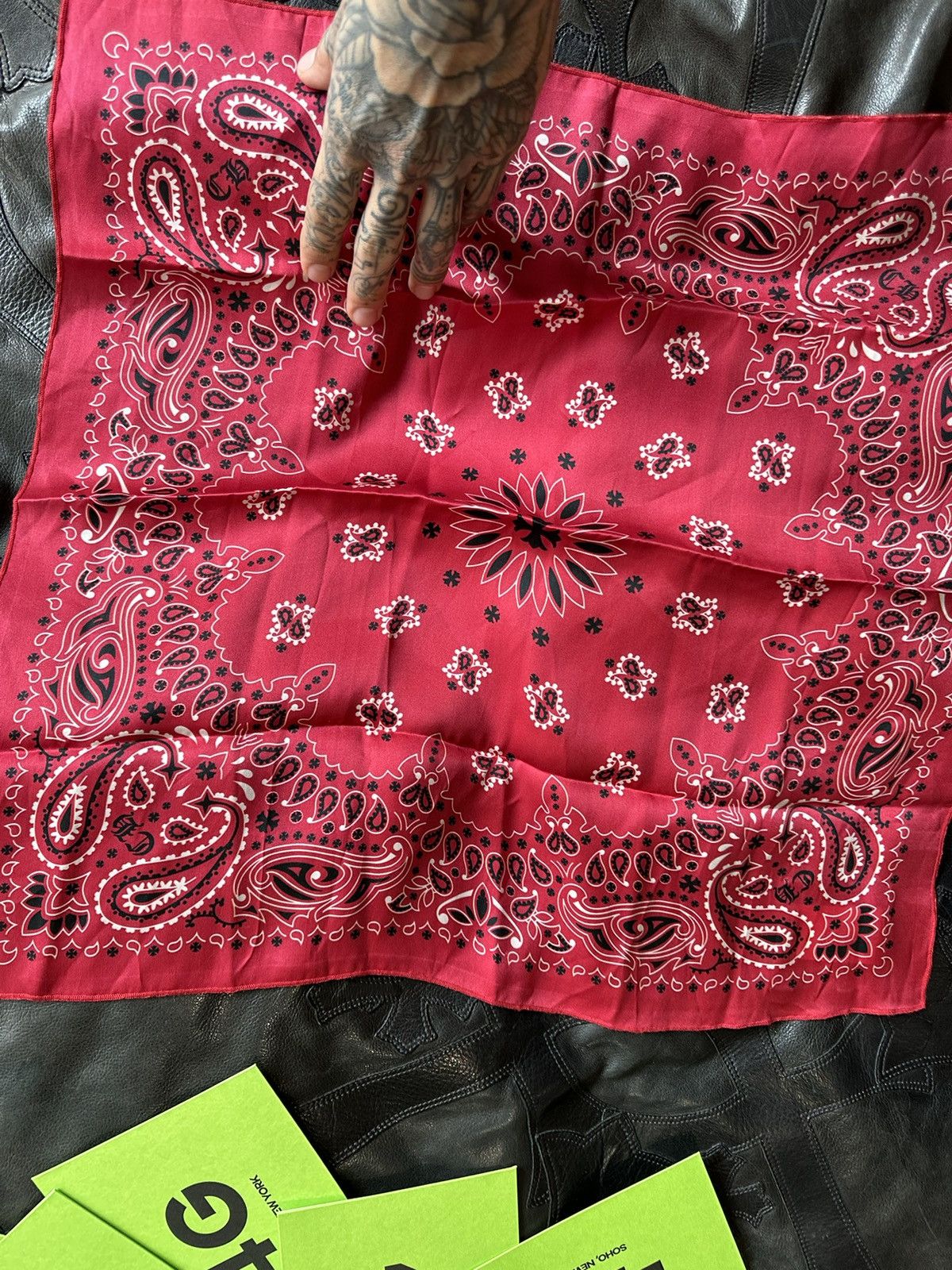 Chrome Hearts Chrome Hearts 100% SILK Paisley Bandana Scarf NEW Size ONE SIZE - 3 Thumbnail